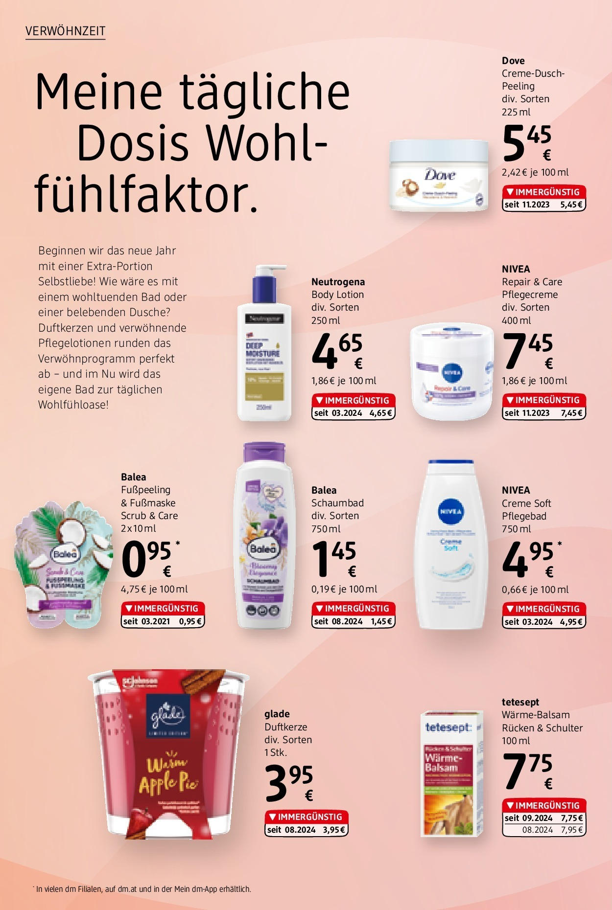 dm drogerie markt Journal Januar 2025 von 08.01.2025 - Aktuelle Angebote | Seite: 4 | Produkte: Bad, Dusche, Apple, Peeling