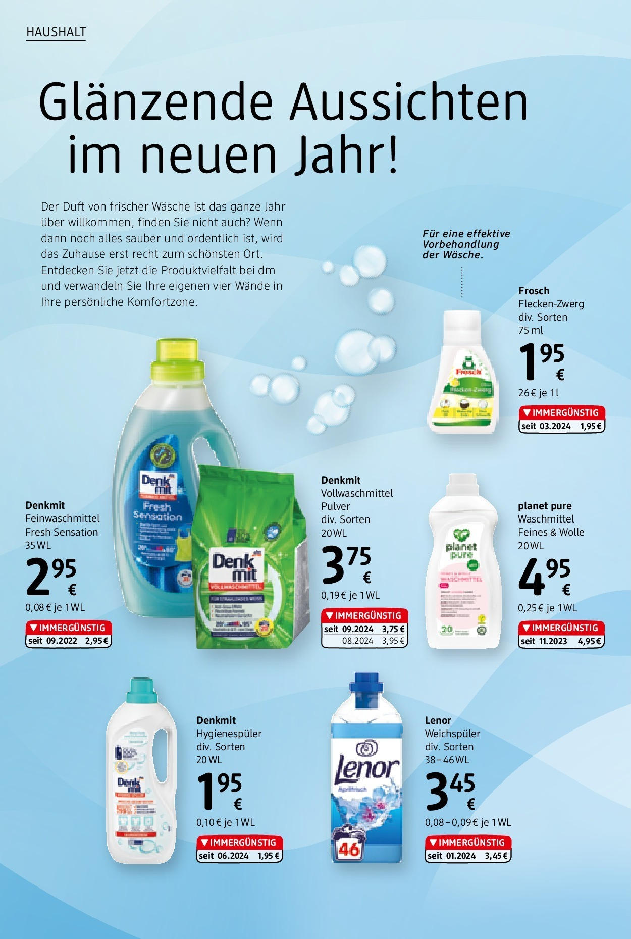 dm drogerie markt Journal Januar 2025 von 08.01.2025 - Aktuelle Angebote | Seite: 22 | Produkte: Duft, Weichspüler, Waschmittel