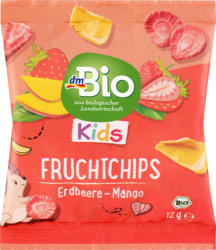 dmBio Kindersnack Fruchtchips, Erdbeer-Mango, ab 3 Jahren