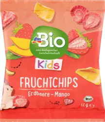 dmBio Kindersnack Fruchtchips Erdbeere-Mango ab 3 Jahren