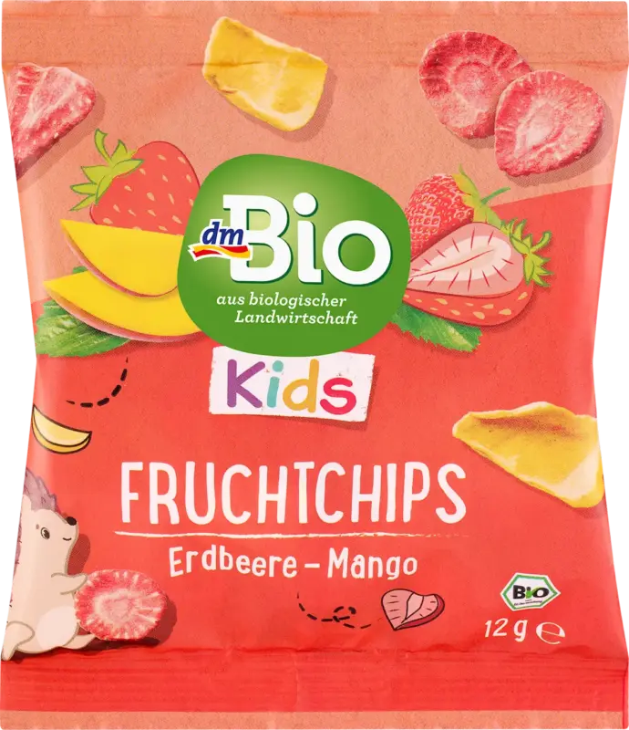 dmBio Kindersnack Fruchtchips Erdbeere-Mango ab 3 Jahren
