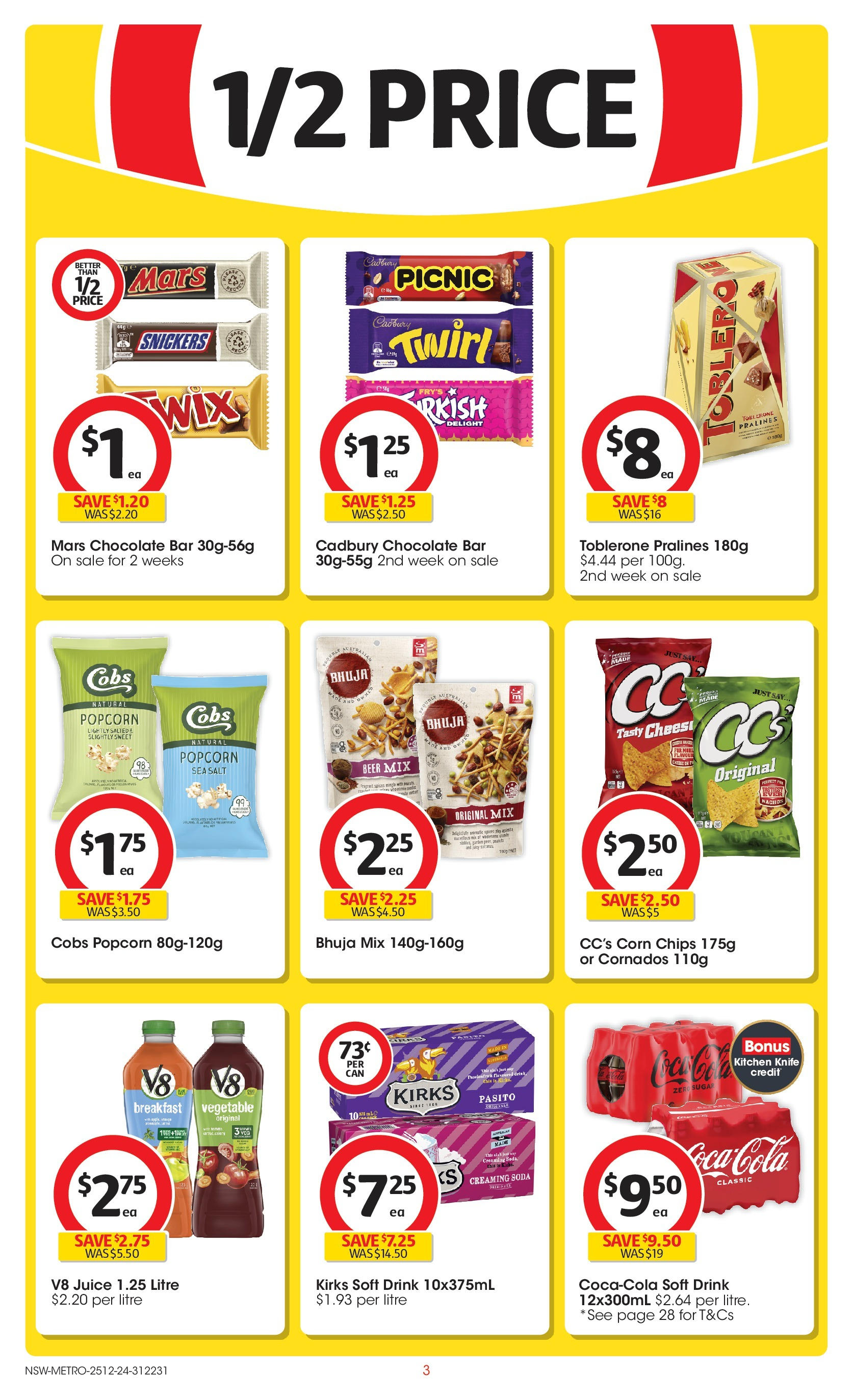 ﻿﻿Coles catalogue valid from 24/12/2024 > Online Australia | Page: 3 | Products: Beer, Chips, Salt, Sugar