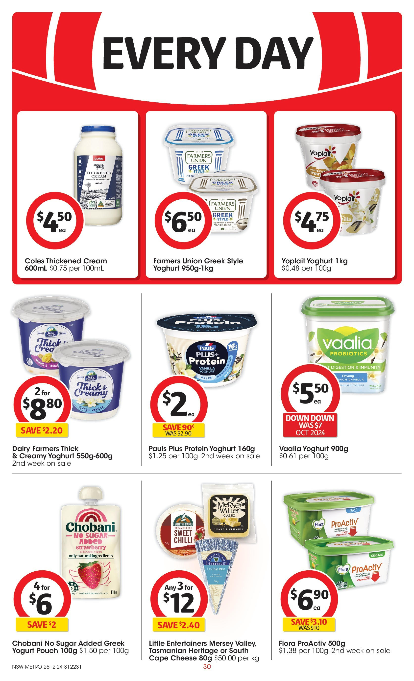 ﻿﻿Coles catalogue valid from 24/12/2024 > Online Australia | Page: 30 | Products: Cheese, Yoghurt, Mango, Chilli