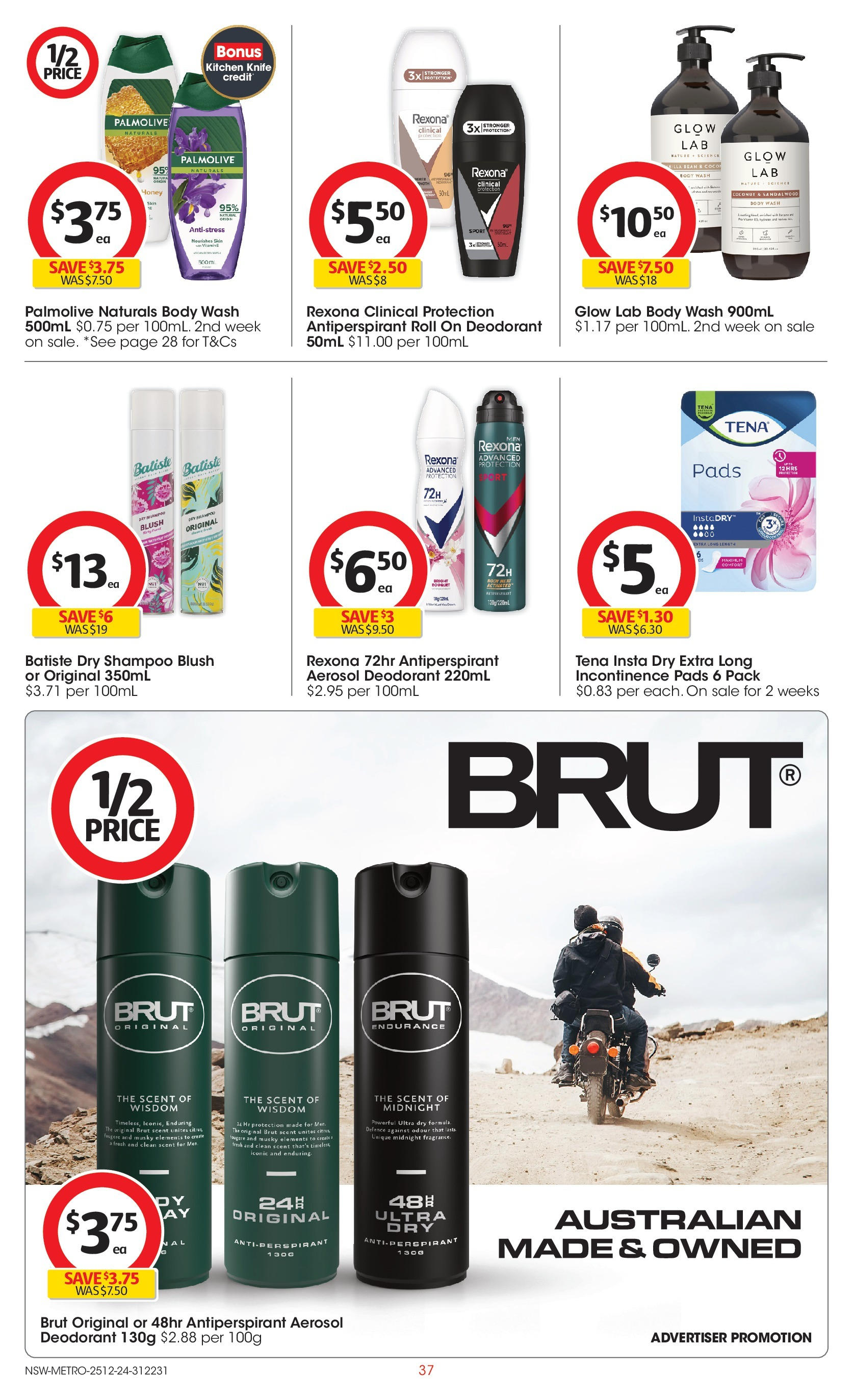 ﻿﻿Coles catalogue valid from 24/12/2024 > Online Australia | Page: 37 | Products: Blush, Shampoo, Honey, Antiperspirant