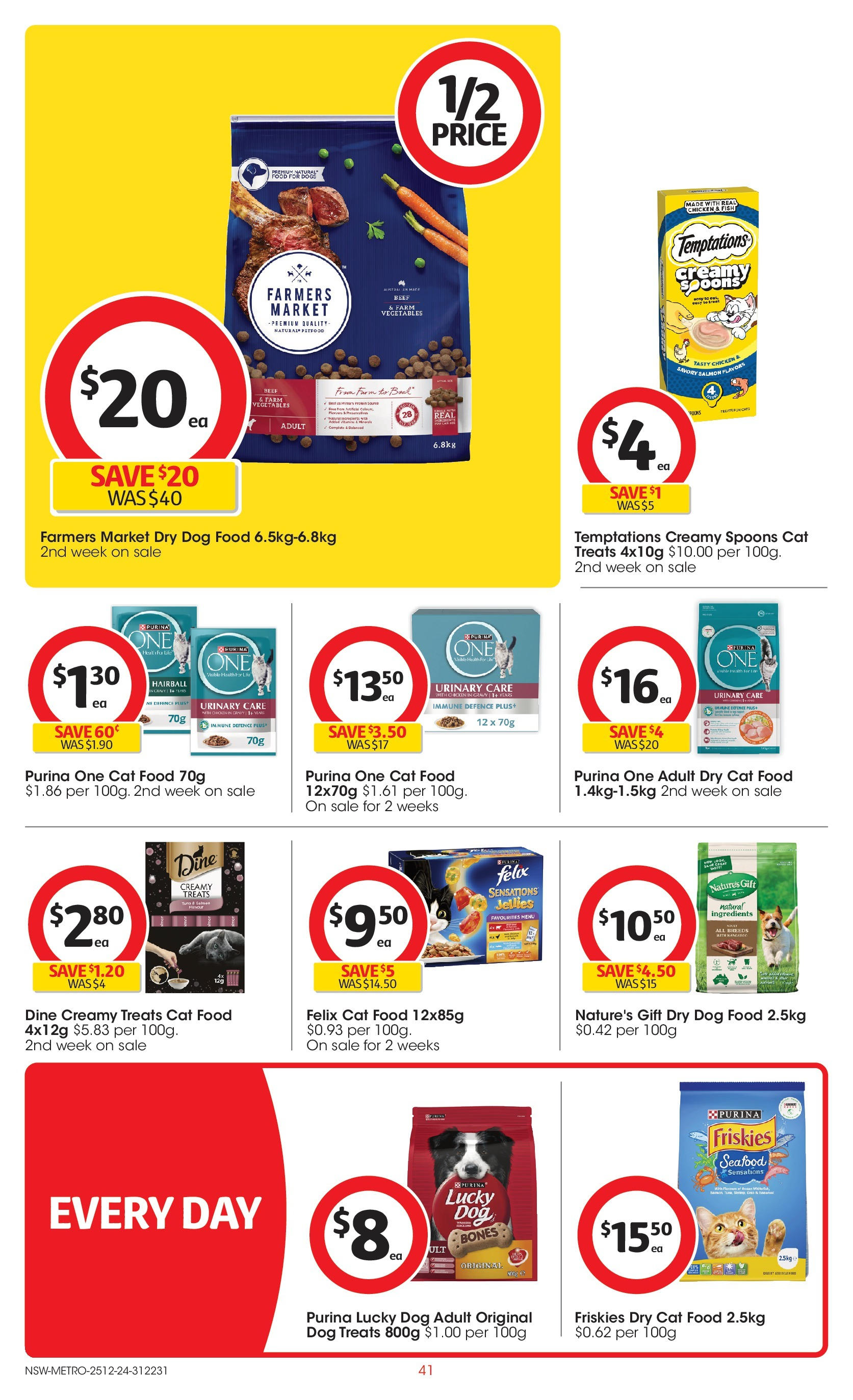 ﻿﻿Coles catalogue valid from 24/12/2024 > Online Australia | Page: 41 | Products: Beef, Dog food, Salmon, Tuna