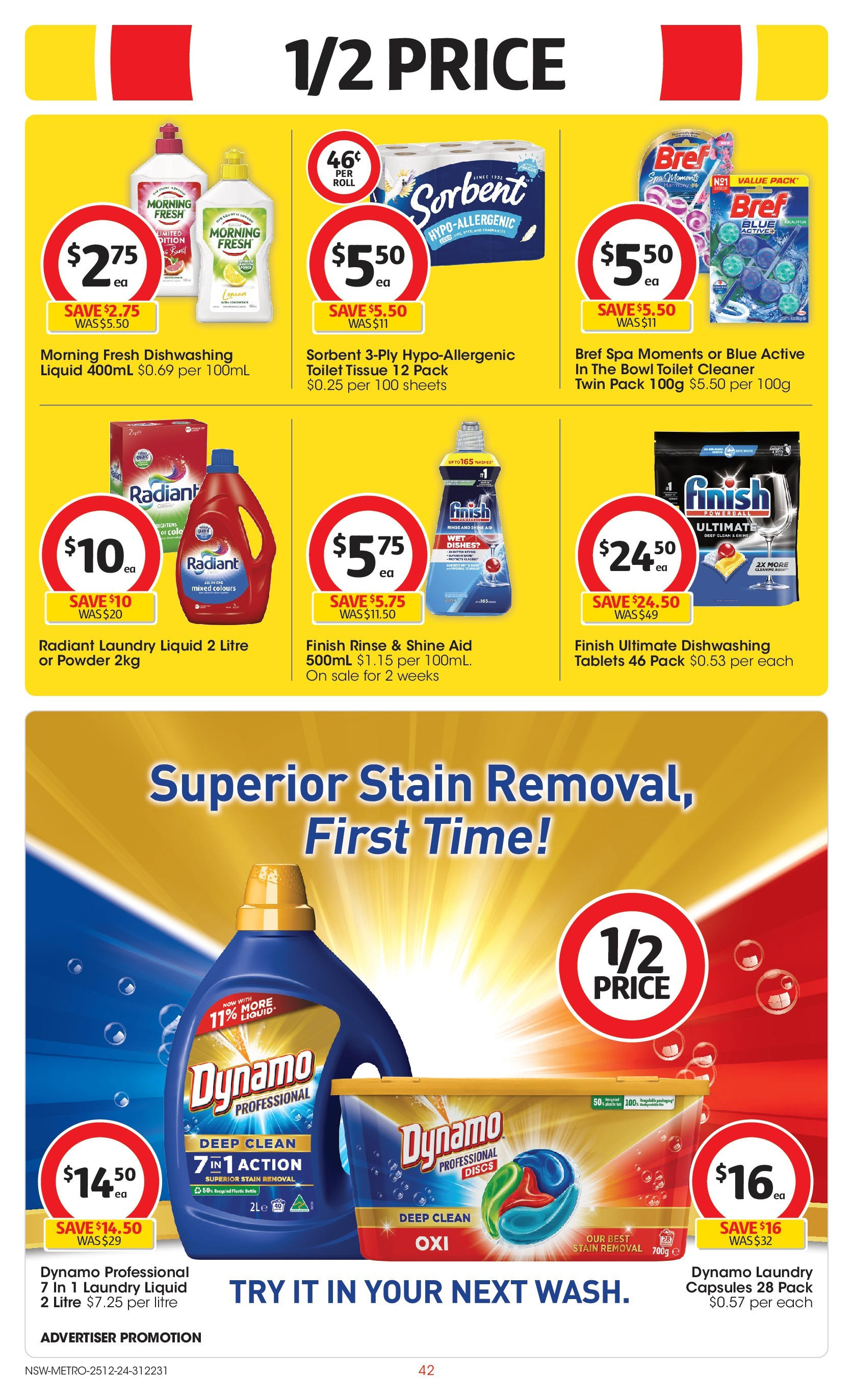 ﻿﻿Coles catalogue valid from 24/12/2024 > Online Australia | Page: 42 | Products: Toilet, Cleaner, Laundry, Tablets