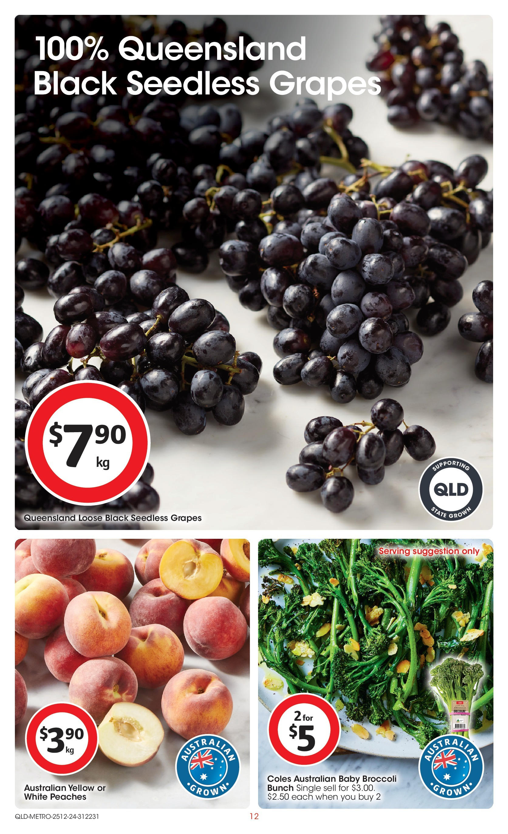 ﻿﻿Coles catalogue valid from 25/12/2024 > Online Australia | Page: 12 | Products: Grapes