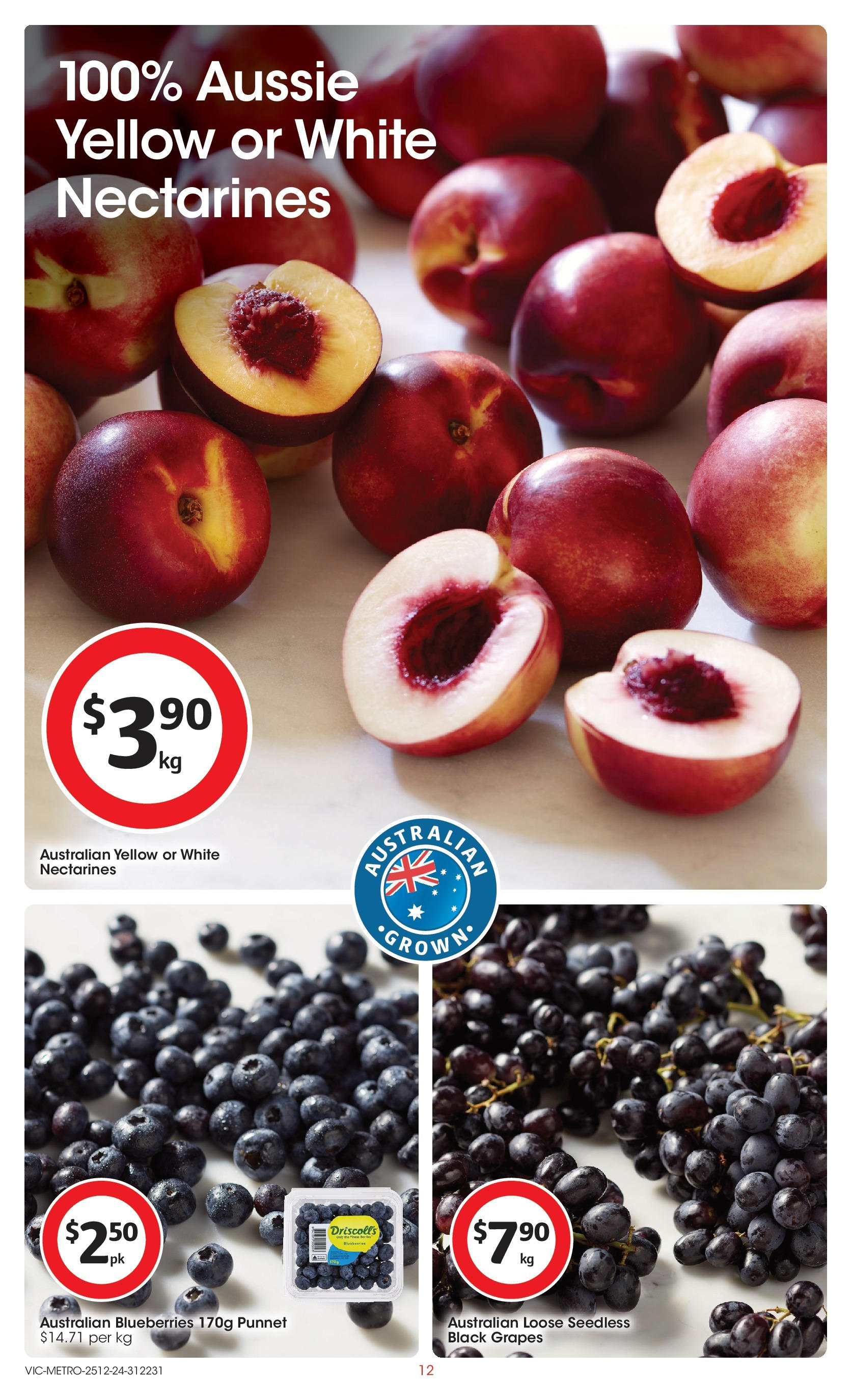 ﻿﻿Coles catalogue valid from 24/12/2024 > Online Australia | Page: 12 | Products: Grapes, Blueberries