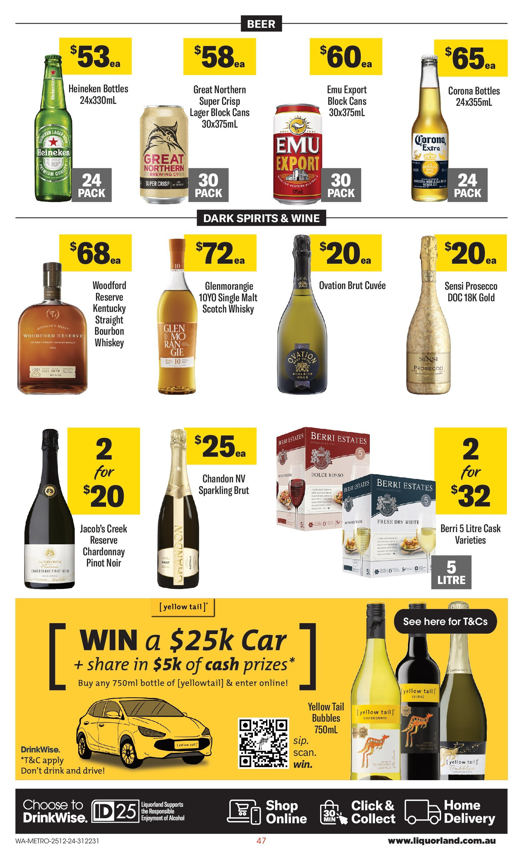 ﻿﻿Coles catalogue valid from 25/12/2024 > Online Australia | Page: 47 | Products: Wine, Bourbon, Whiskey, Scotch