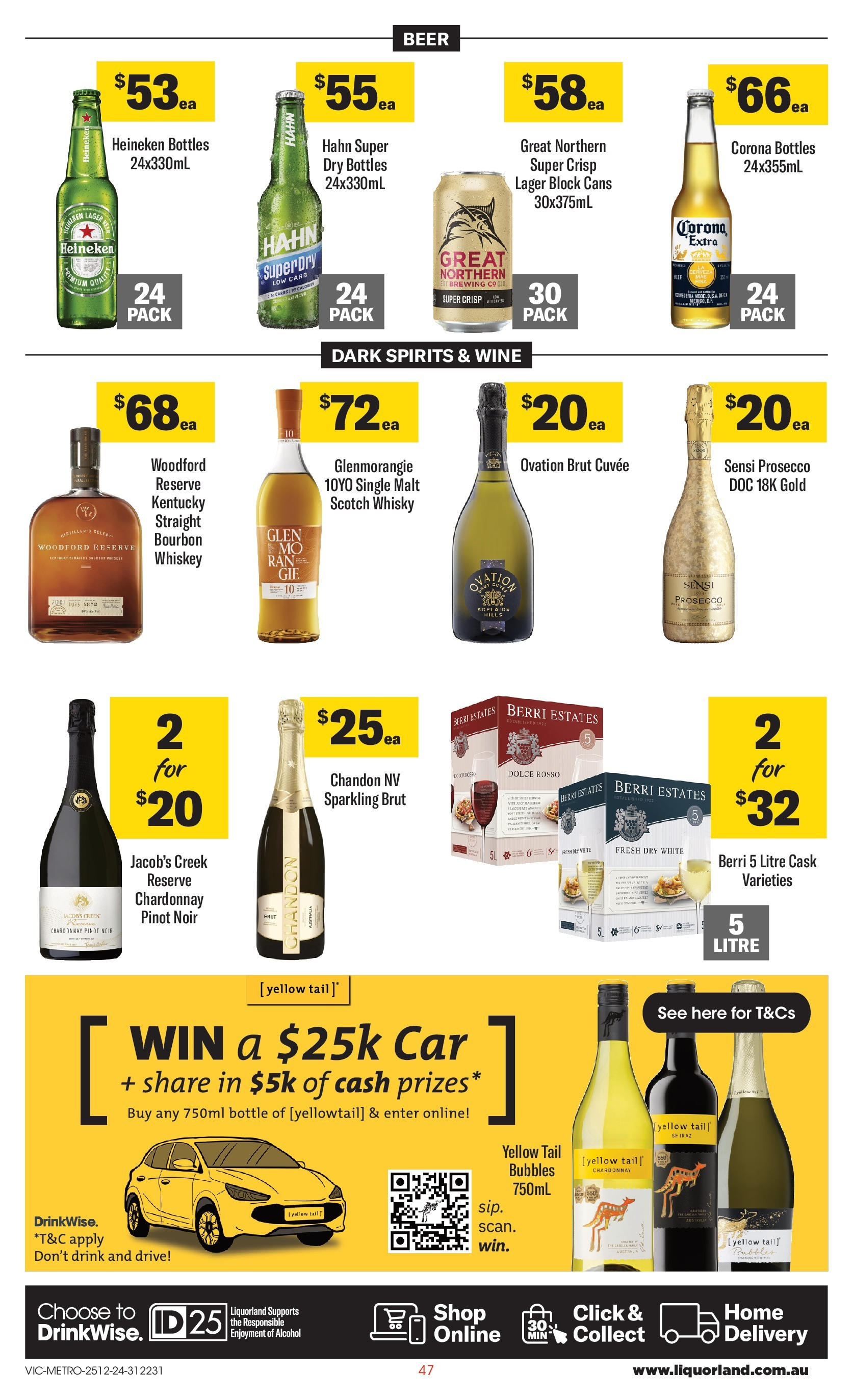 ﻿﻿Coles catalogue valid from 24/12/2024 > Online Australia | Page: 47 | Products: Wine, Beer, Whiskey, Scotch