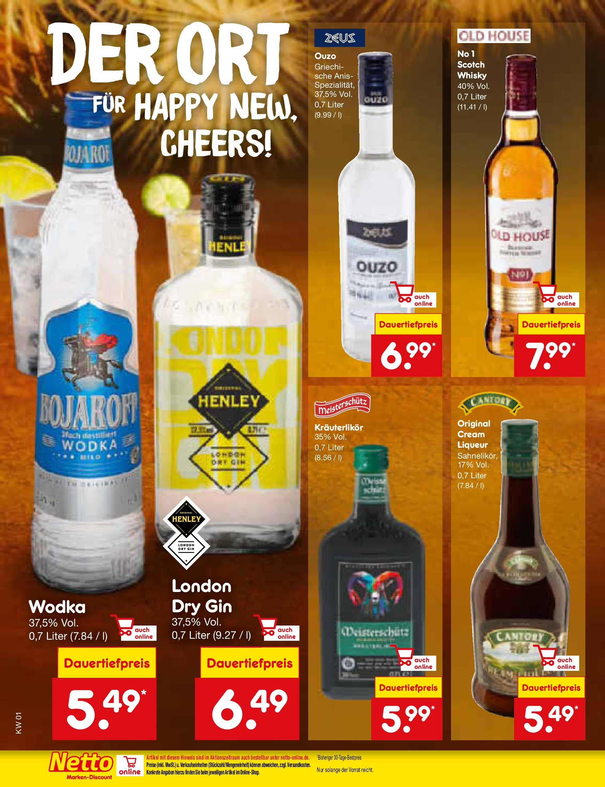 Netto Marken-Discount - Berlin, Corinthstraße 32 (ab 30.12.2024) » Angebote | Seite: 24 | Produkte: Whisky, Ouzo, Gin, Wodka