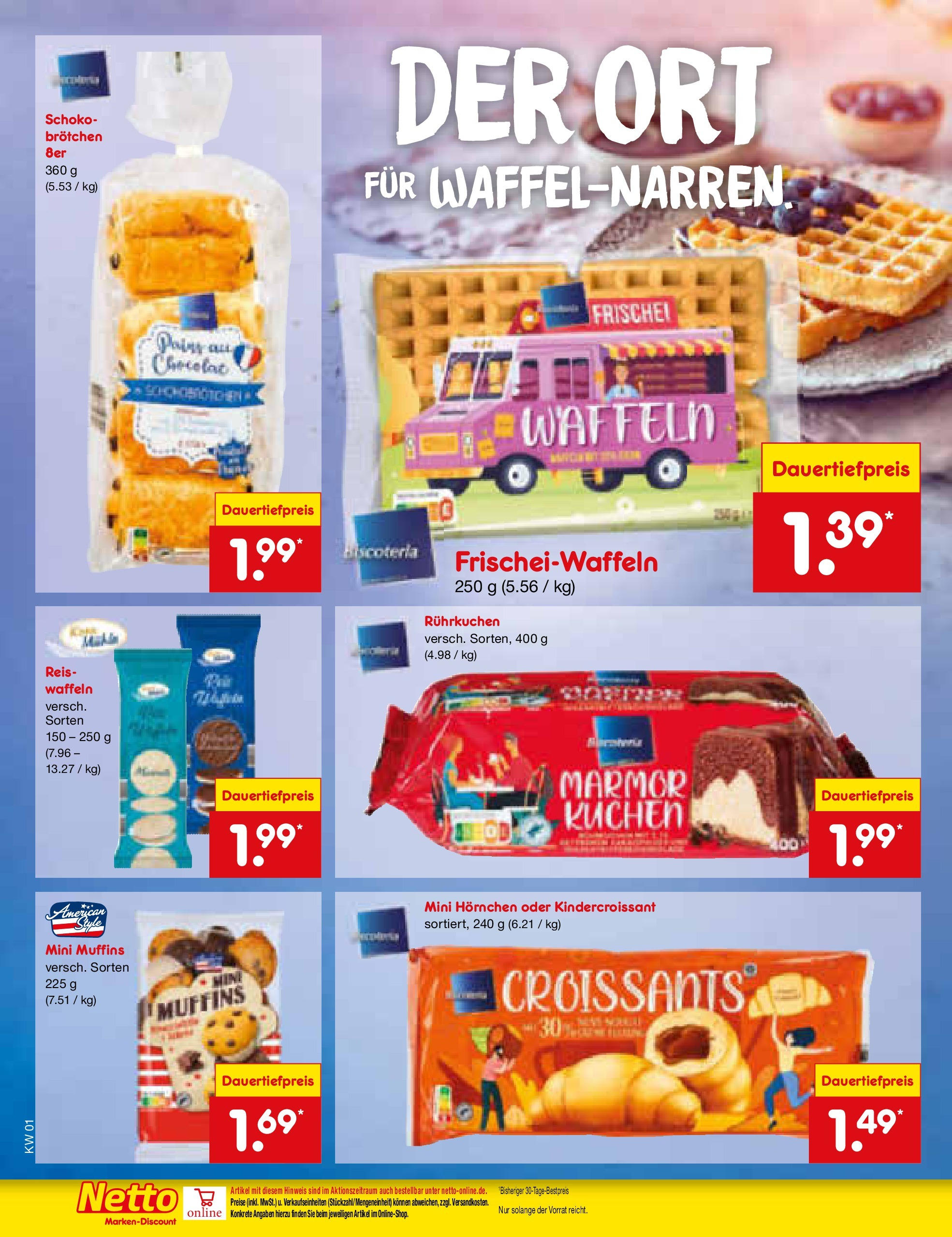 Netto Marken-Discount - Berlin, Corinthstraße 32 (ab 30.12.2024) » Angebote | Seite: 49 | Produkte: Waffeln, Reis, Kuchen