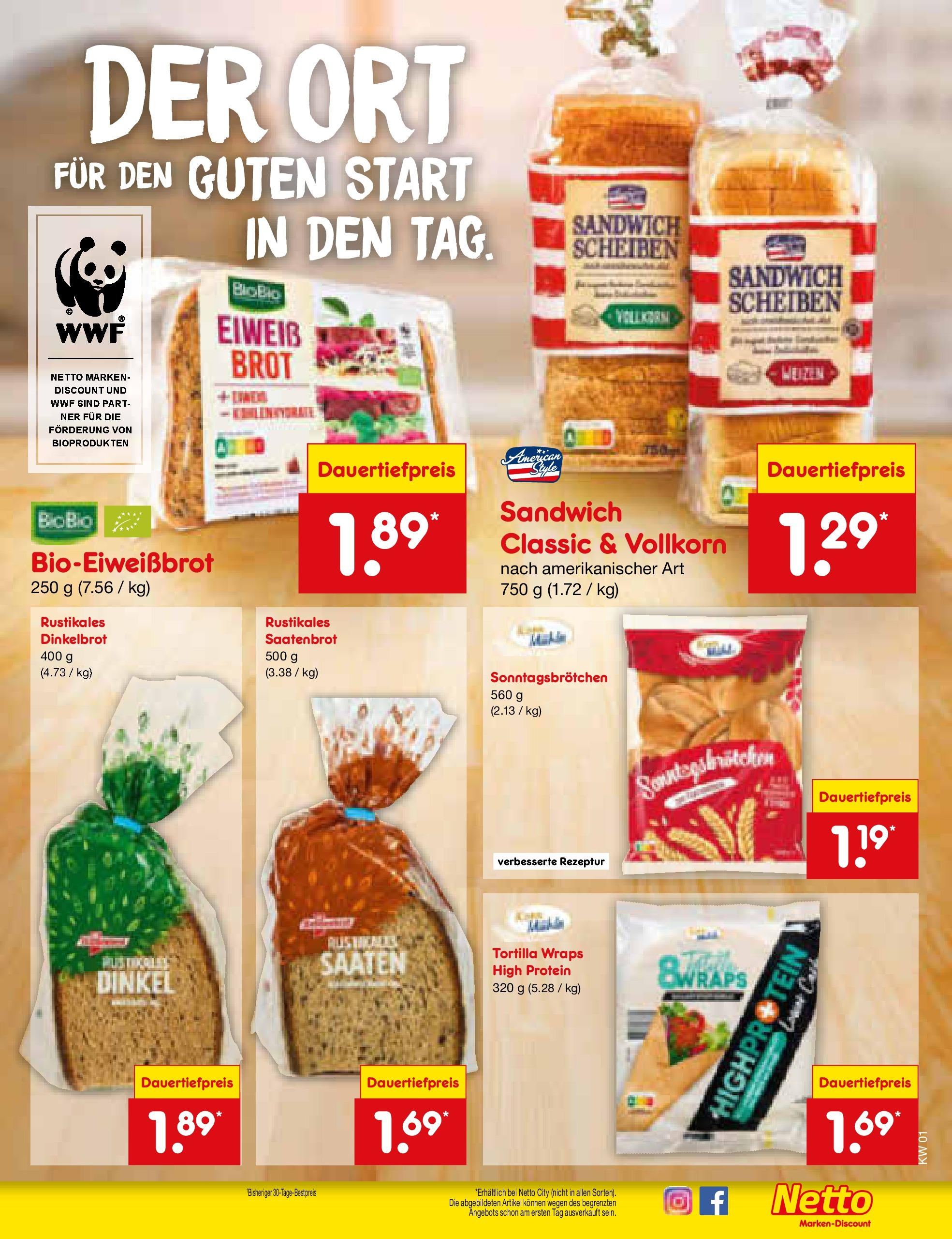 Netto Marken-Discount - Berlin, Corinthstraße 32 (ab 30.12.2024) » Angebote | Seite: 50 | Produkte: Brot