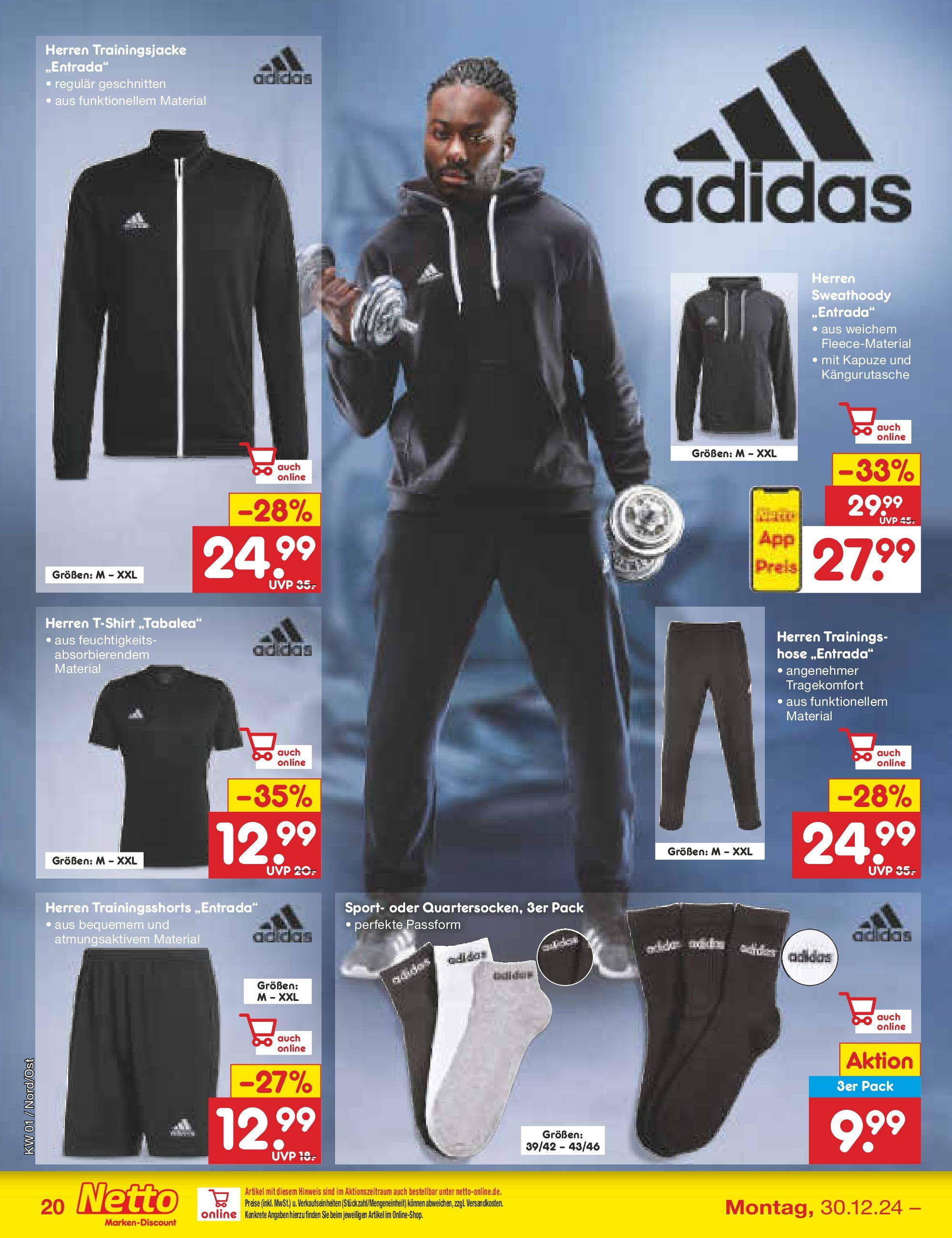 Netto Marken-Discount - Berlin, Corinthstraße 32 (ab 30.12.2024) » Angebote | Seite: 25 | Produkte: Trainingsjacke, Hose