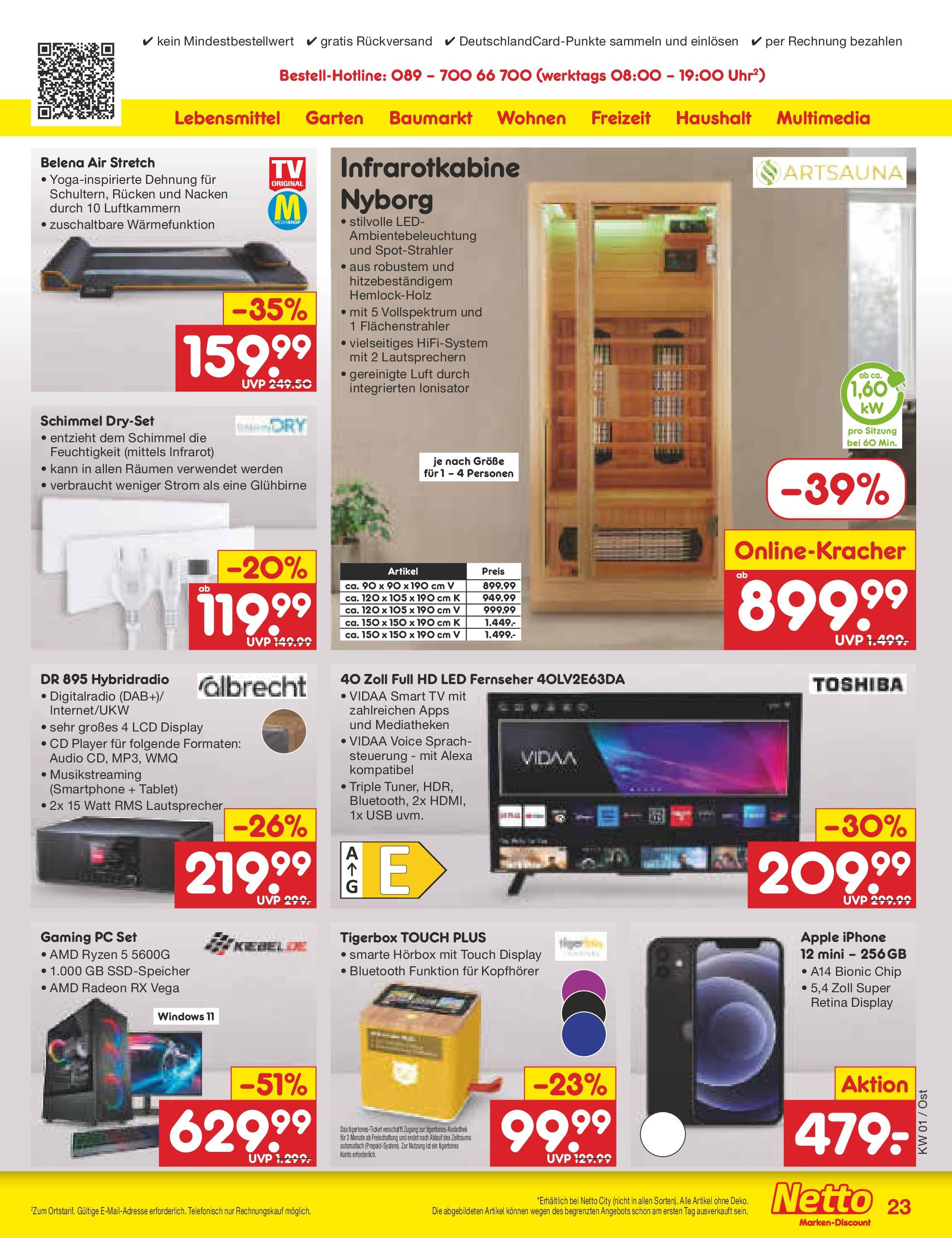 Netto Marken-Discount - Berlin, Corinthstraße 32 (ab 30.12.2024) » Angebote | Seite: 31 | Produkte: Apple, Tablet, TV, Player