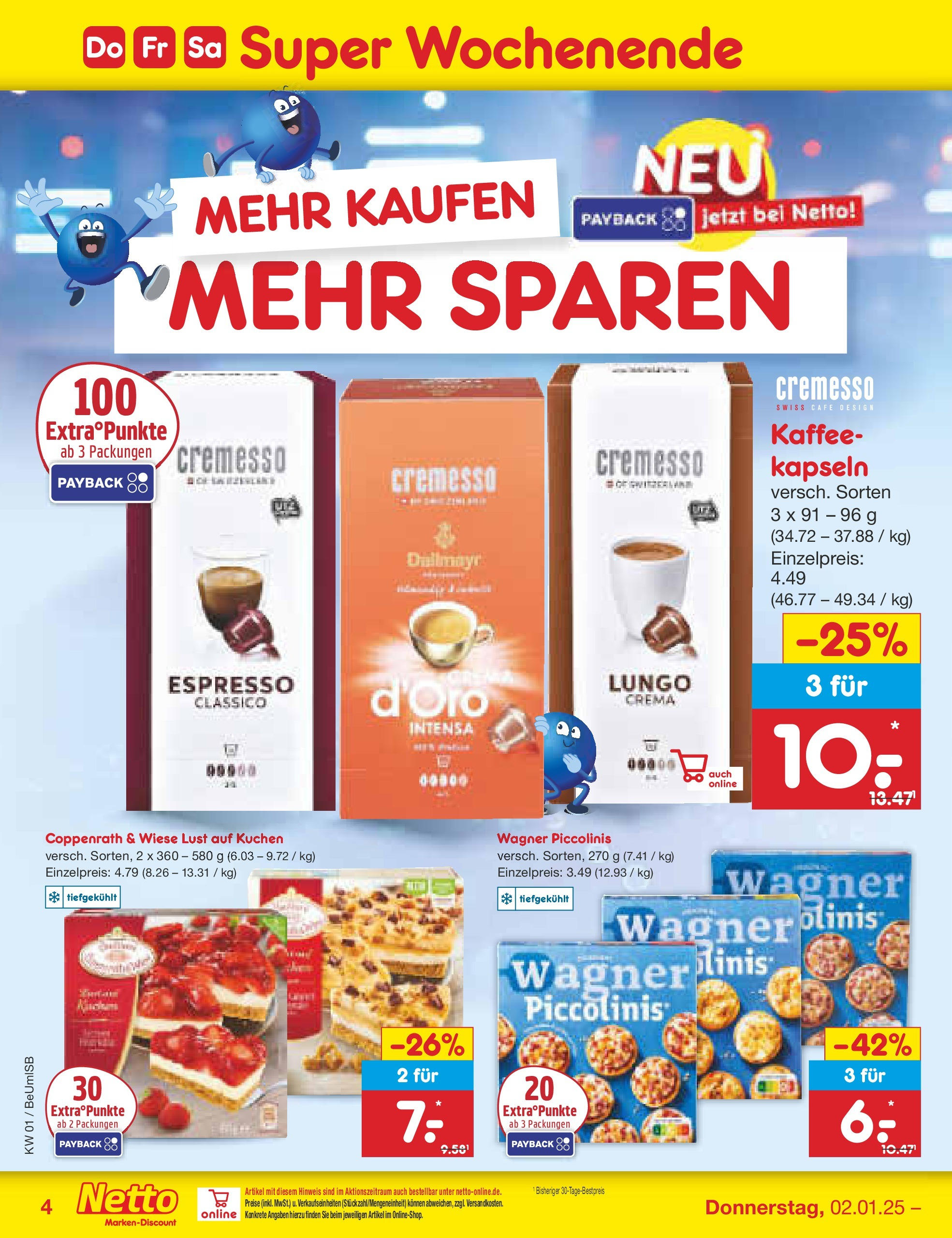 Netto Marken-Discount - Berlin, Corinthstraße 32 (ab 30.12.2024) » Angebote | Seite: 39 | Produkte: Kaffee, Dallmayr, Piccolinis, Kuchen