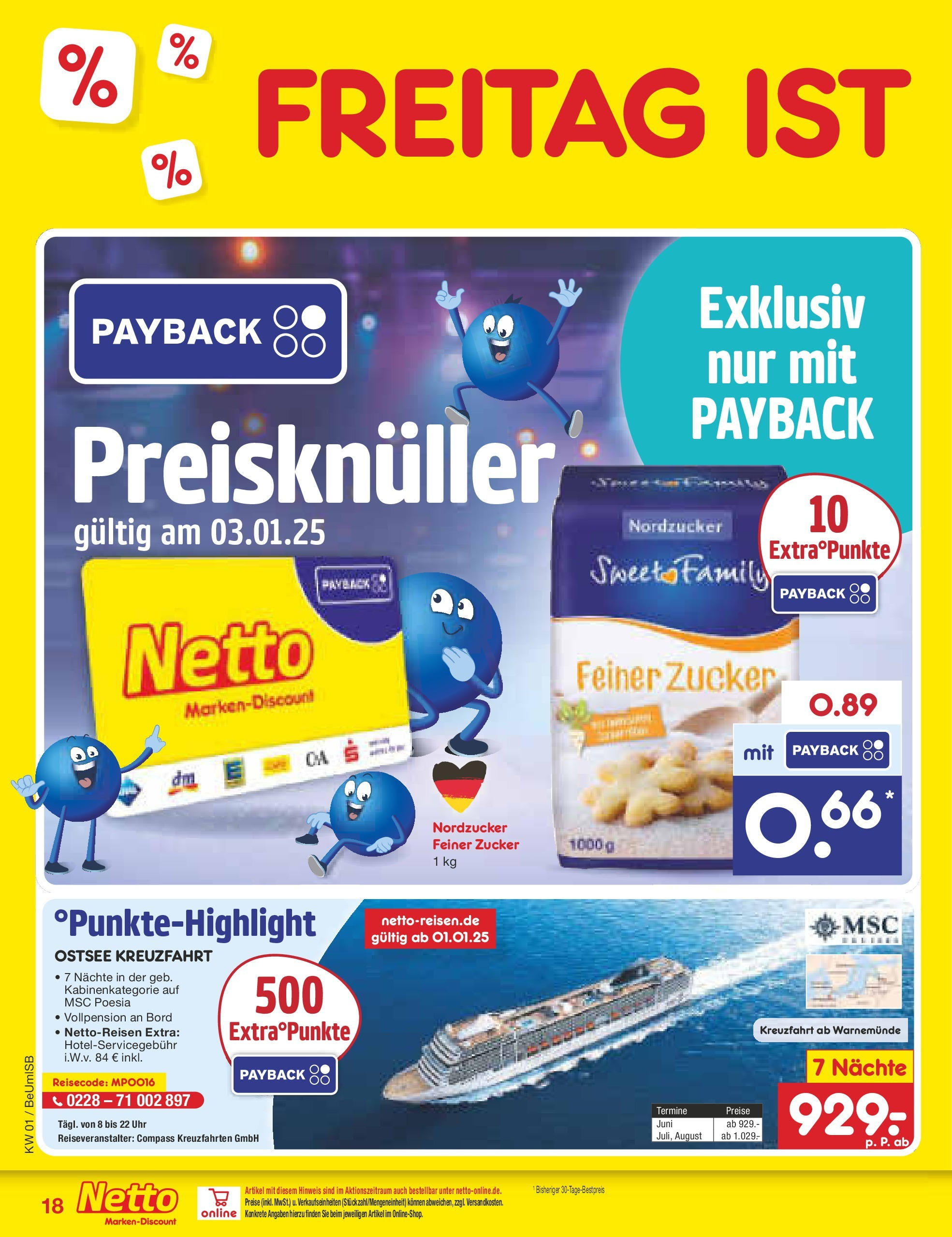 Netto Marken-Discount - Berlin, Corinthstraße 32 (ab 30.12.2024) » Angebote | Seite: 59 | Produkte: Zucker, Uhr