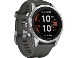 Garmin Fenix 7S Pro Solar, Graphit/Edelstahl; Smartwatch