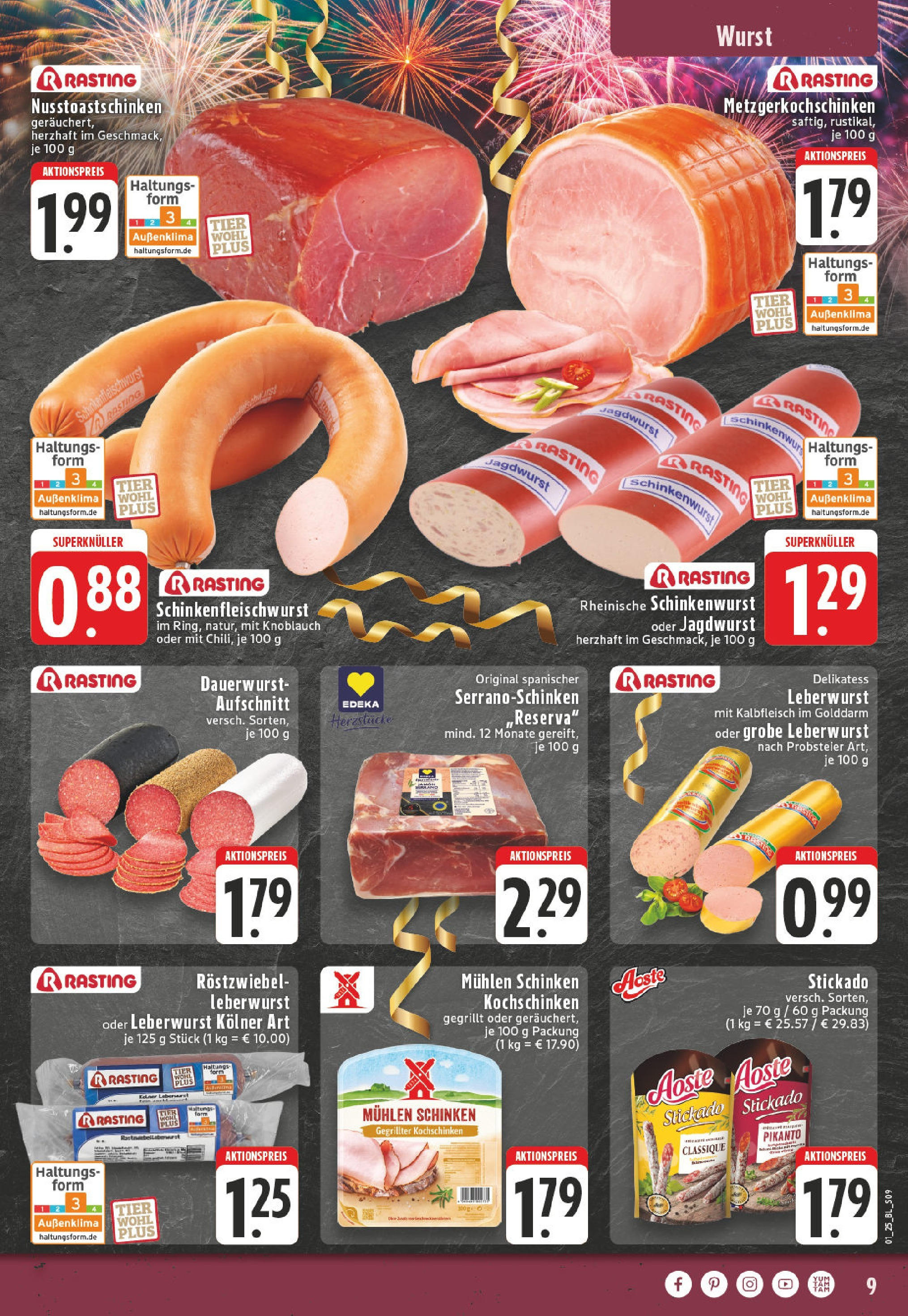 Edeka - EDEKA: Wochenangebote (ab 26.12.2024) » Angebote Online | Seite: 9 | Produkte: Wurst, Knoblauch, Schinken