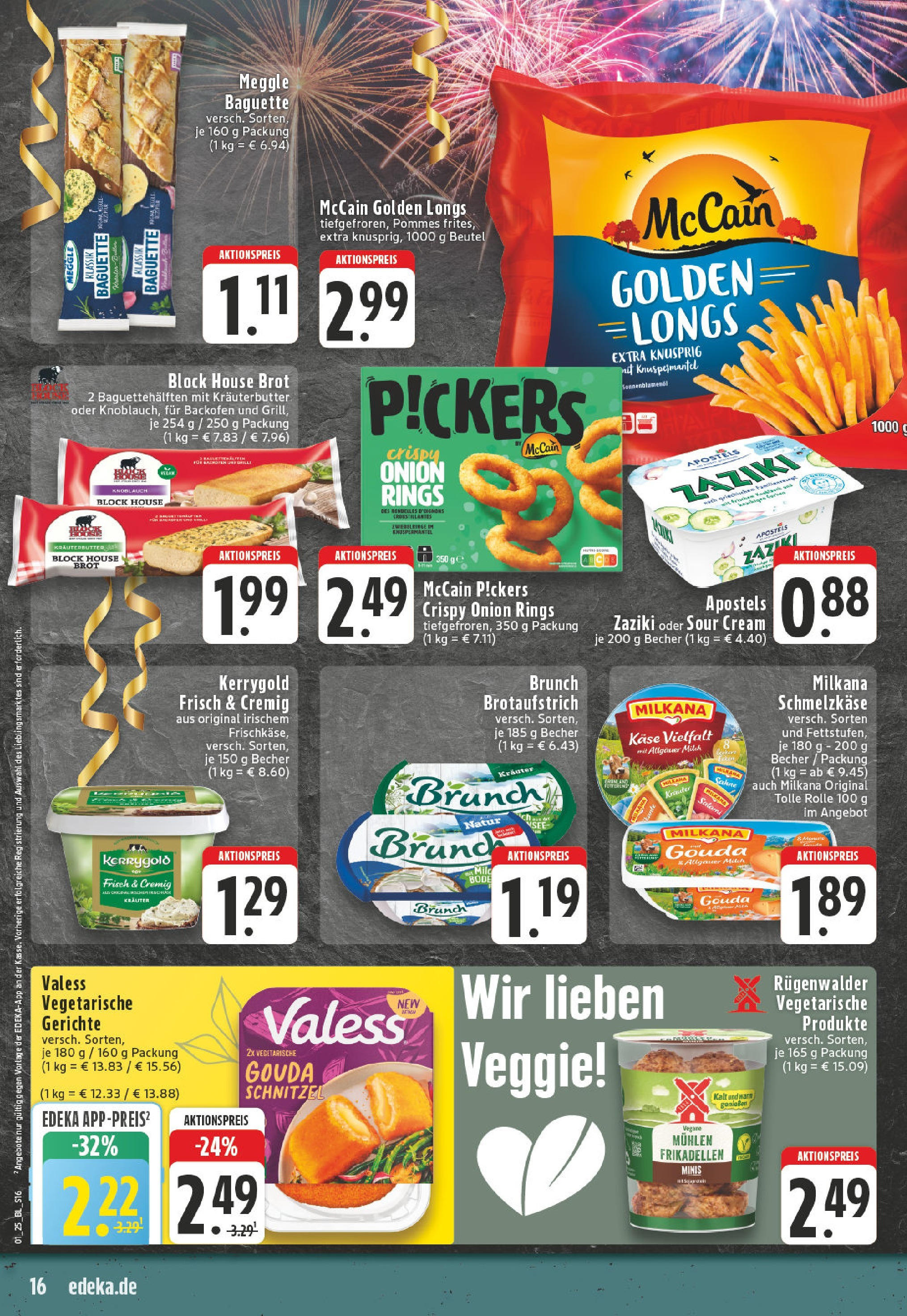 Edeka - EDEKA: Wochenangebote (ab 26.12.2024) » Angebote Online | Seite: 16 | Produkte: Milkana, Kräuterbutter, McCain, Knoblauch