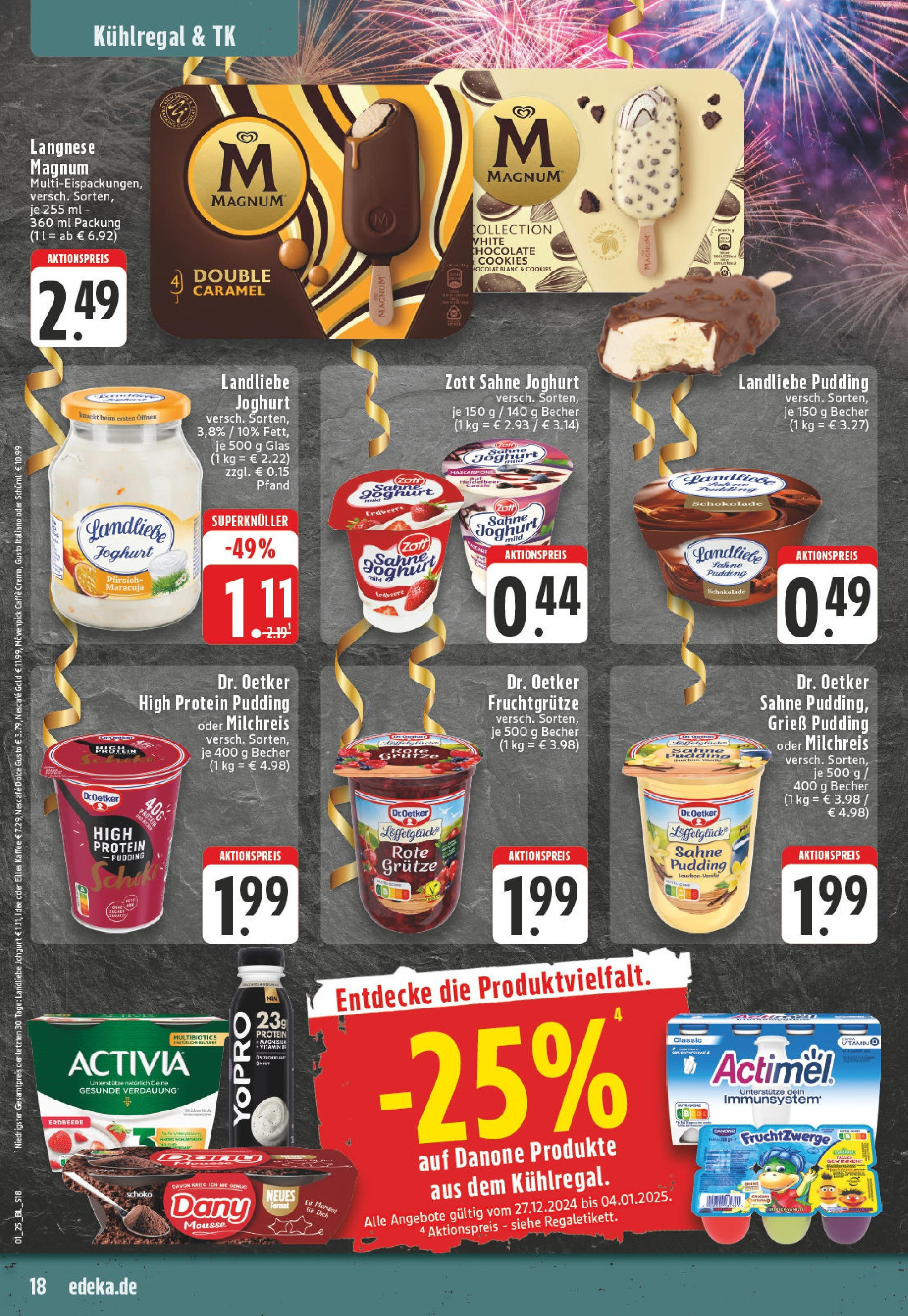 Edeka - EDEKA: Wochenangebote (ab 26.12.2024) » Angebote Online | Seite: 18 | Produkte: Nescafe, Pudding, Pfirsich, Dolce gusto