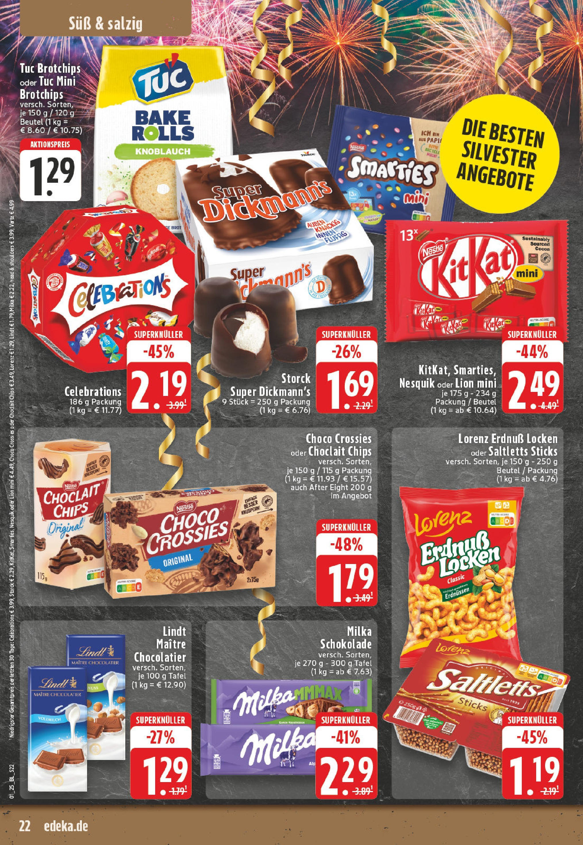 Edeka - EDEKA: Wochenangebote (ab 26.12.2024) » Angebote Online | Seite: 22 | Produkte: Schokolade, Milka, Brot, Lindt