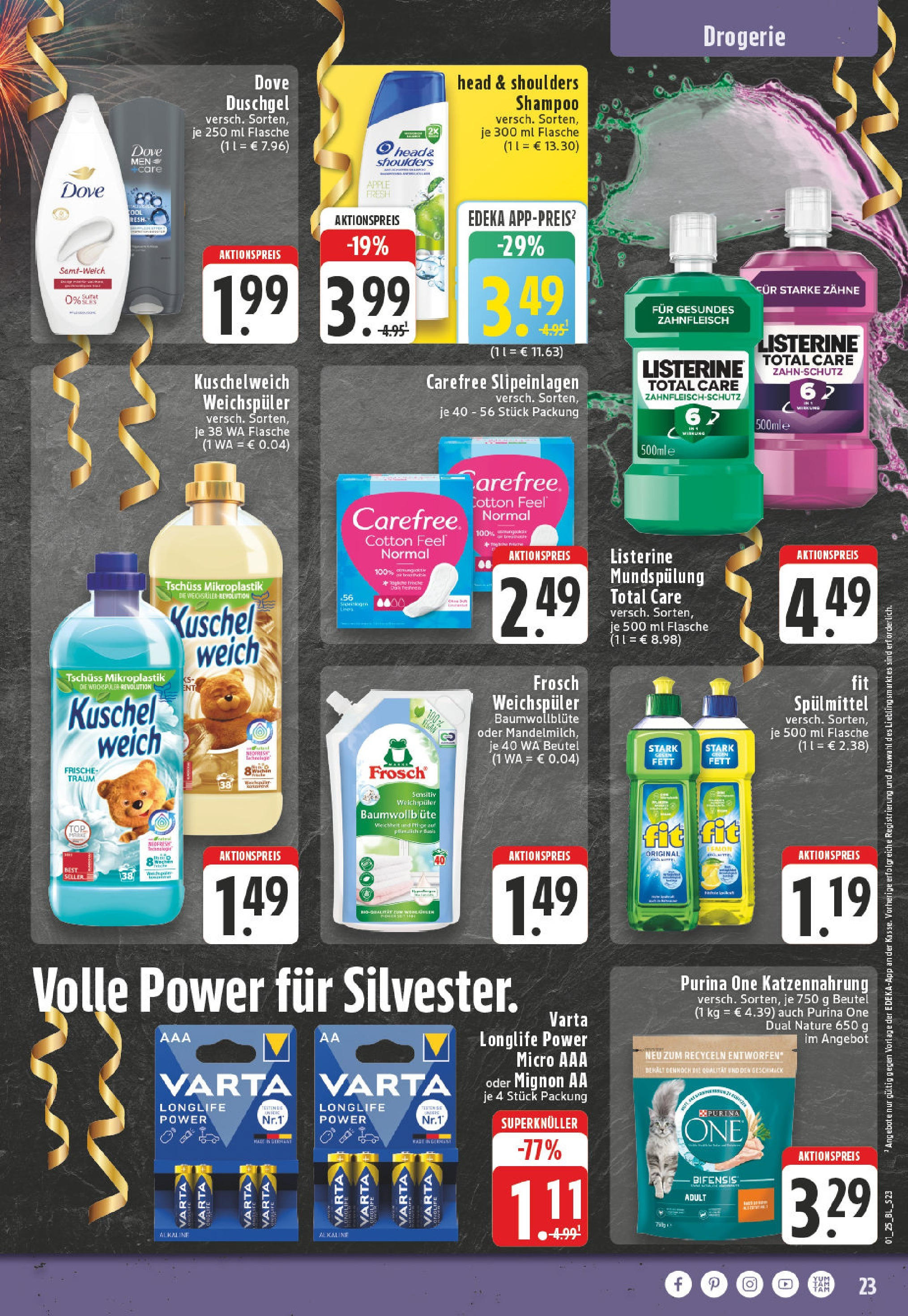 Edeka - EDEKA: Wochenangebote (ab 26.12.2024) » Angebote Online | Seite: 23 | Produkte: Purina one, Shampoo, Apple, Weichspüler