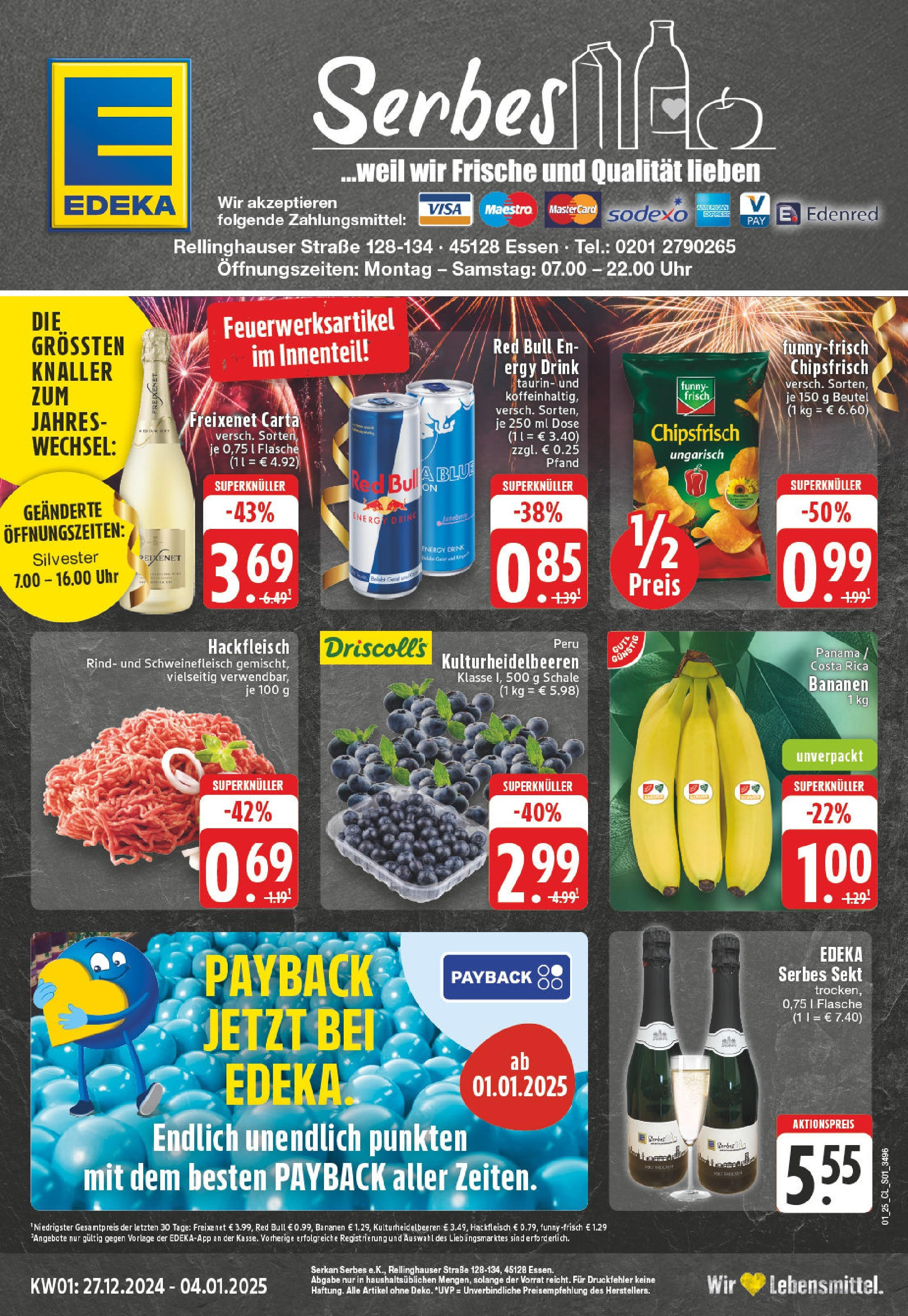 EDEKA Prospekt ab 27.12.2024 - Essen, Rellinghauser Straße 128-134 Online