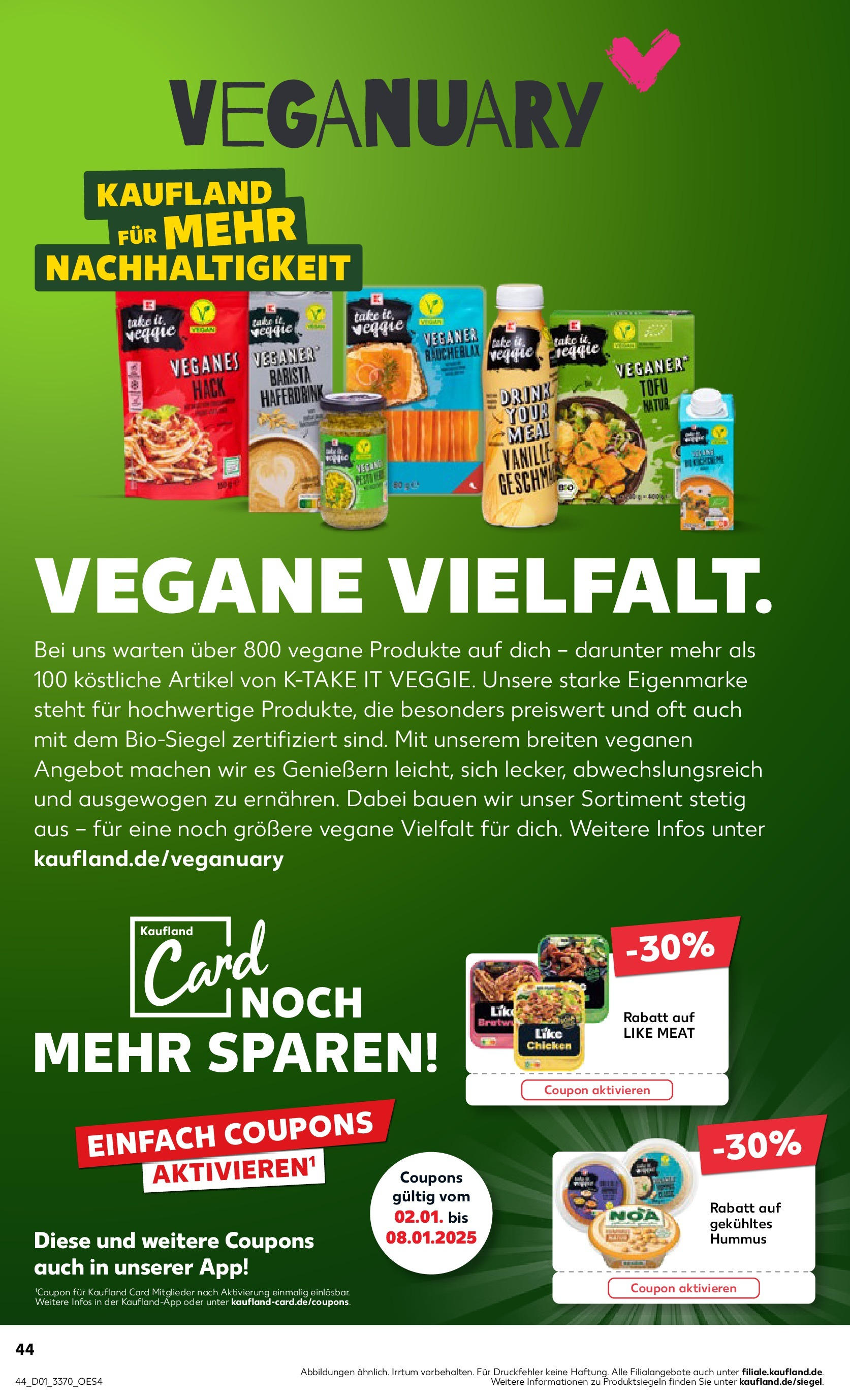 Kaufland - Berlin-Reinickendorf, Ollenhauerstraße 122 (ab 02.01.2025) » Angebote Online zum Blättern | Seite: 44 | Produkte: Haferdrink, Like meat