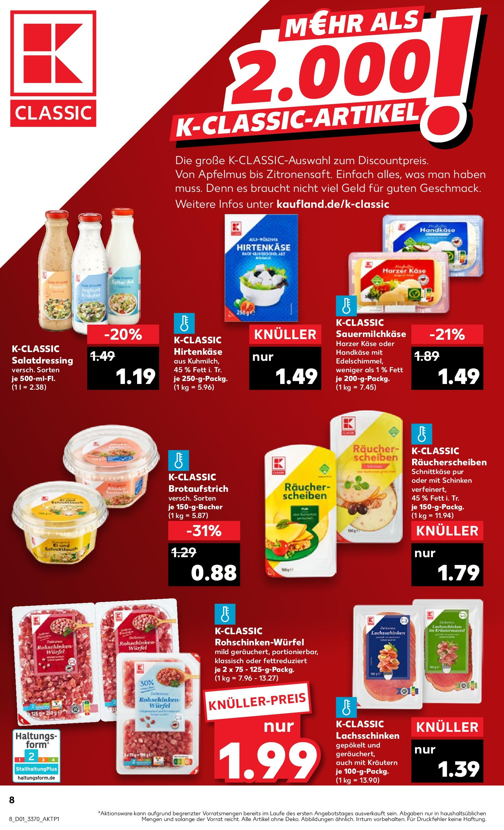 Kaufland - Berlin-Reinickendorf, Ollenhauerstraße 122 (ab 02.01.2025) » Angebote Online zum Blättern | Seite: 8 | Produkte: Käse, Joghurt, Schinken