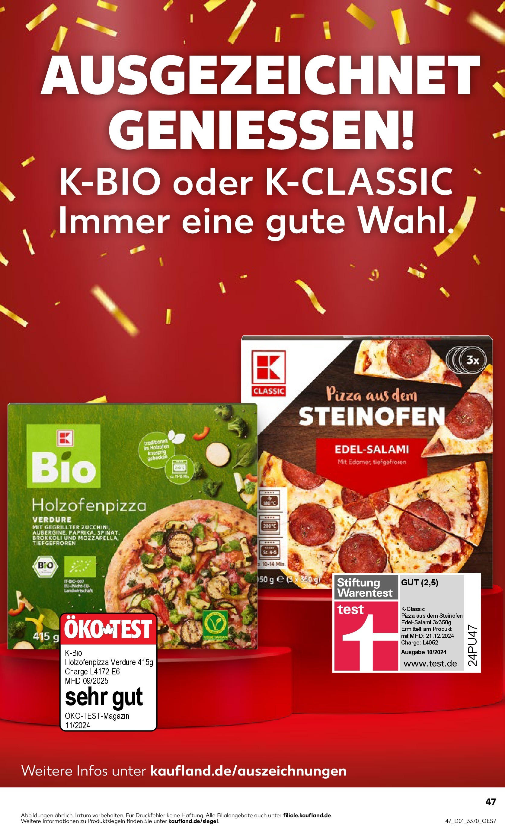 Kaufland - Berlin-Reinickendorf, Ollenhauerstraße 122 (ab 02.01.2025) » Angebote Online zum Blättern | Seite: 47 | Produkte: Brokkoli, Pizza