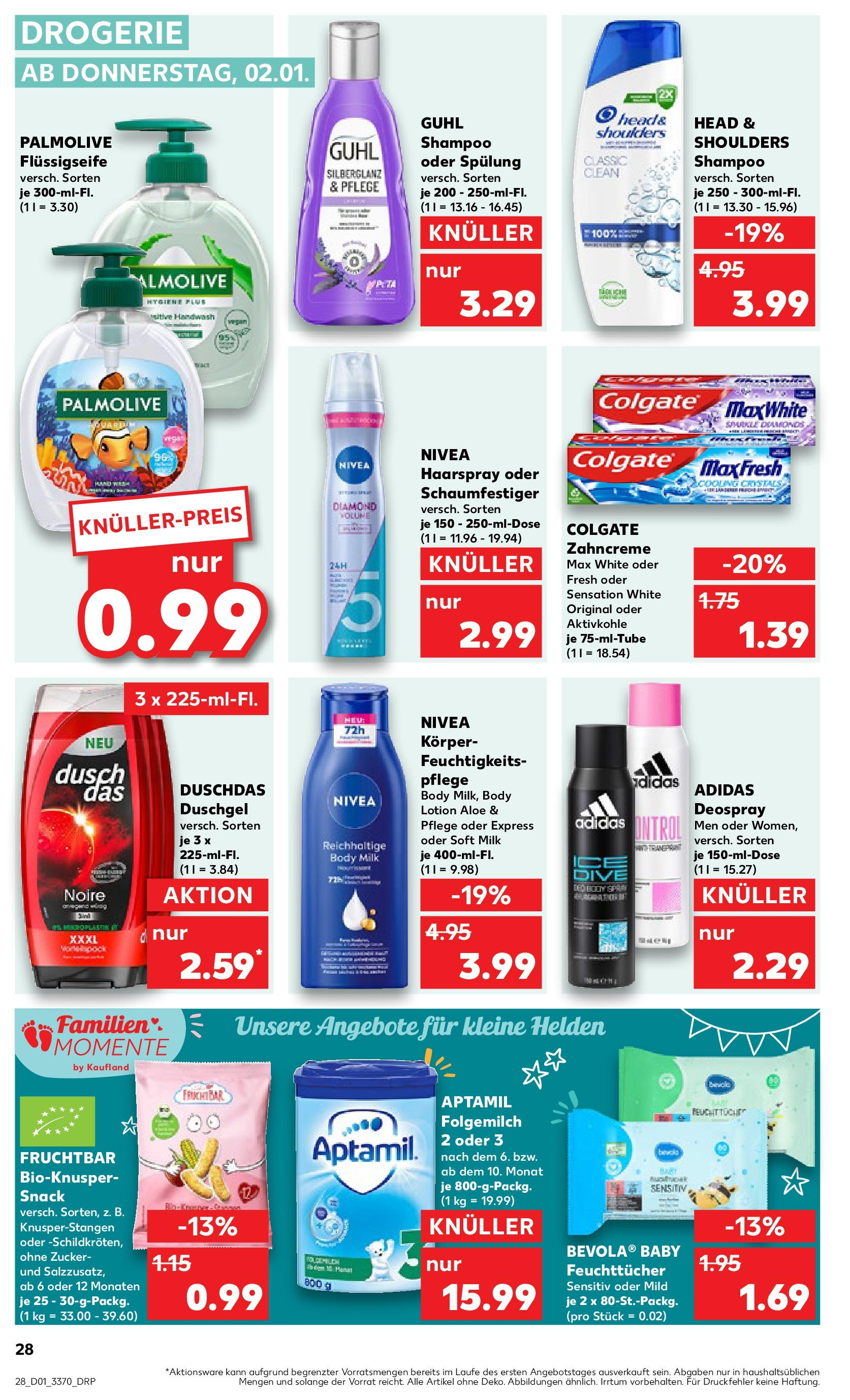 Kaufland - Berlin-Reinickendorf, Ollenhauerstraße 122 (ab 02.01.2025) » Angebote Online zum Blättern | Seite: 28 | Produkte: Haarspray, Duschdas, Zucker, Body Milk