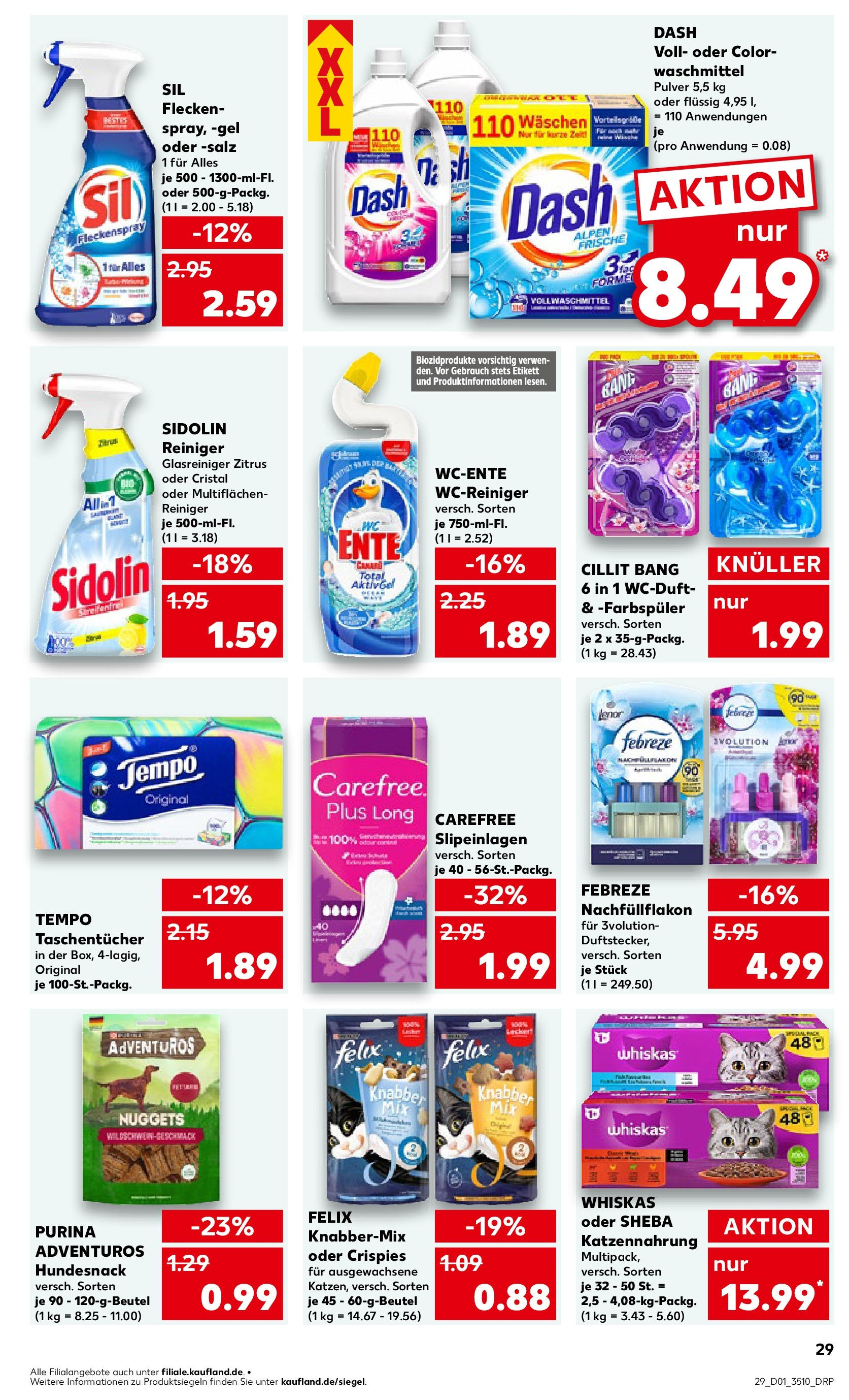 Kaufland - Ahrensfelde, Landsberger Chaussee 17 (ab 02.01.2025) » Angebote Online zum Blättern | Seite: 29 | Produkte: Waschmittel, Salz, Tempo, Ente