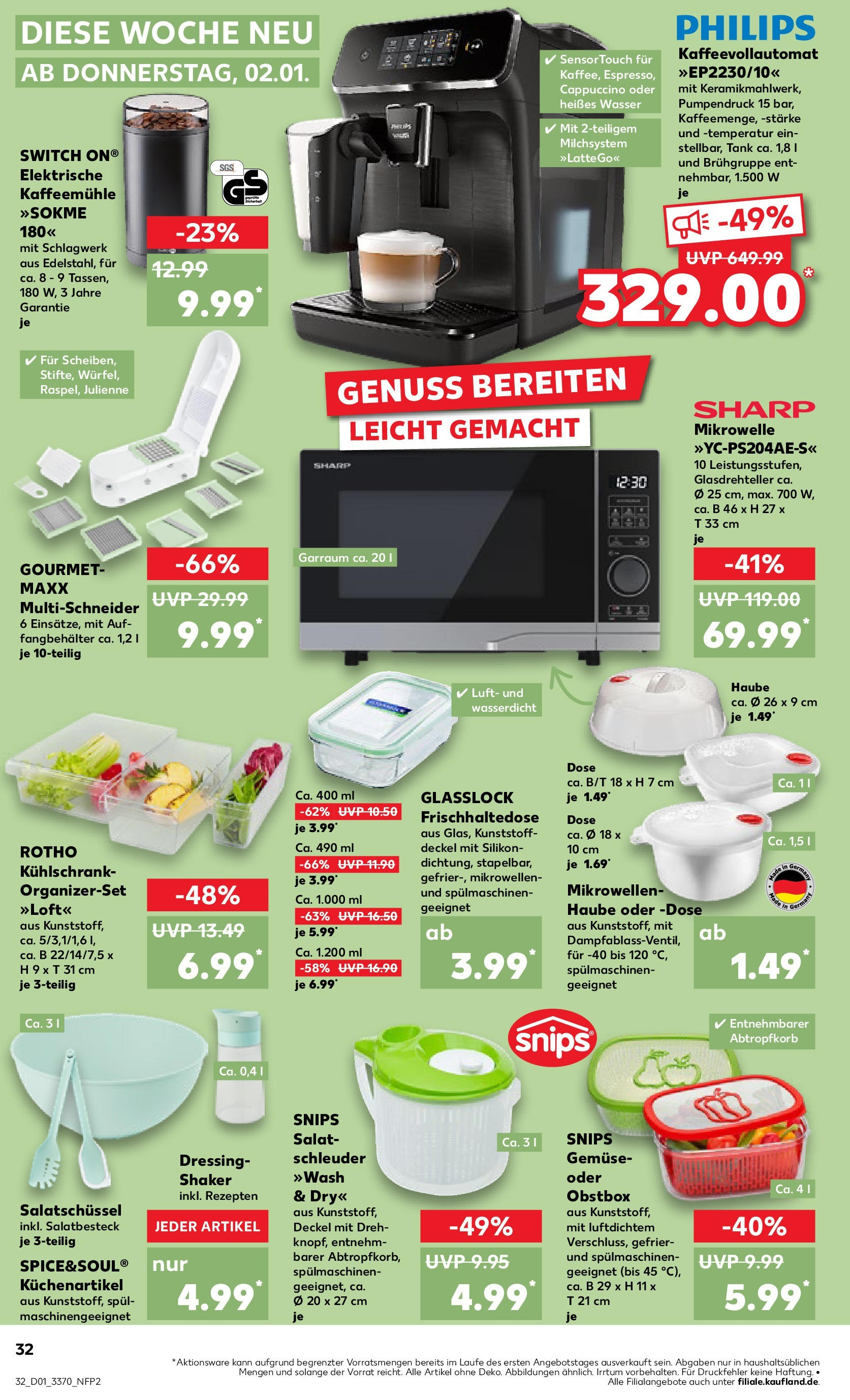 Kaufland - Berlin-Reinickendorf, Ollenhauerstraße 122 (ab 02.01.2025) » Angebote Online zum Blättern | Seite: 32 | Produkte: Dressing, Gemüse, Kaffeevollautomat, Salat