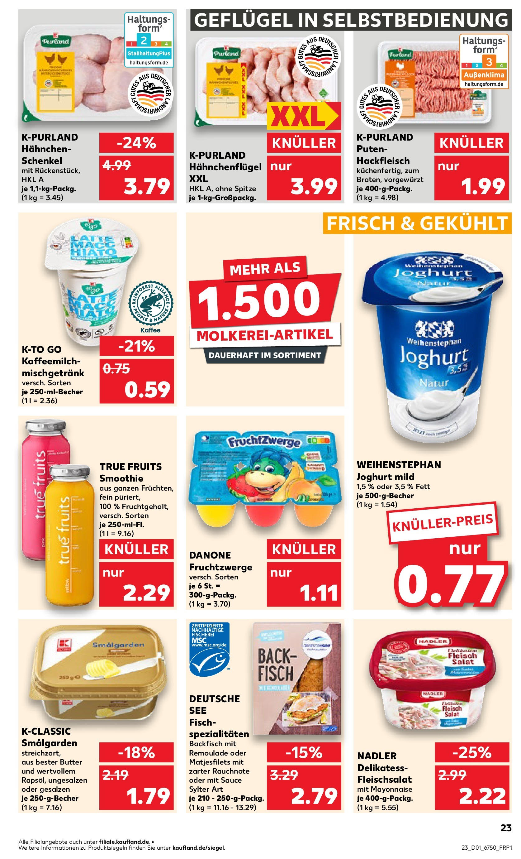 Kaufland - Berlin-Reinickendorf, Ollenhauerstraße 122 (ab 02.01.2025) » Angebote Online zum Blättern | Seite: 23 | Produkte: Joghurt, Kaffee, Fisch, Fleisch