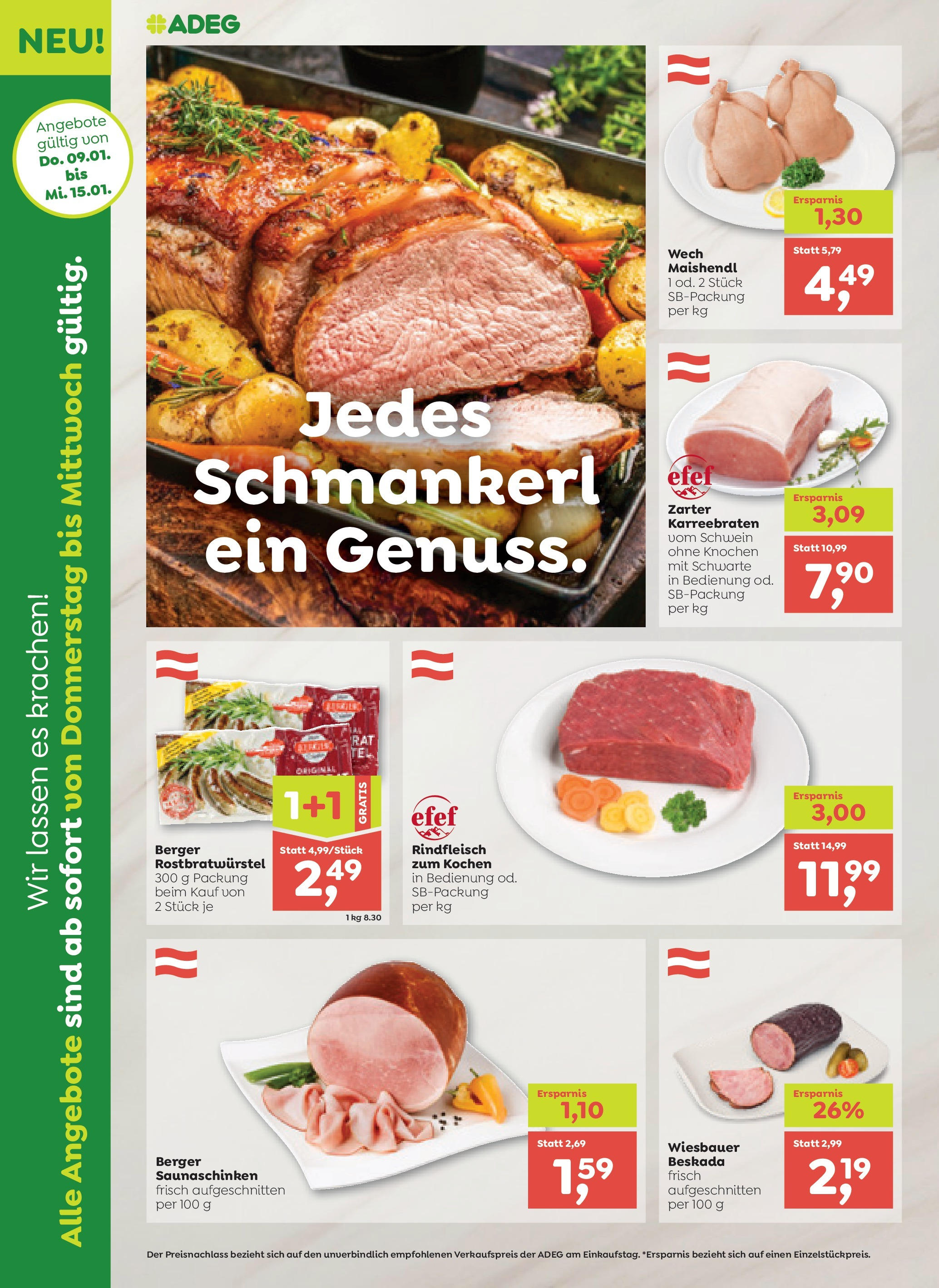 ADEG Angebote von 09.01.2025 - Aktuelle Angebote | Seite: 8 | Produkte: Rindfleisch