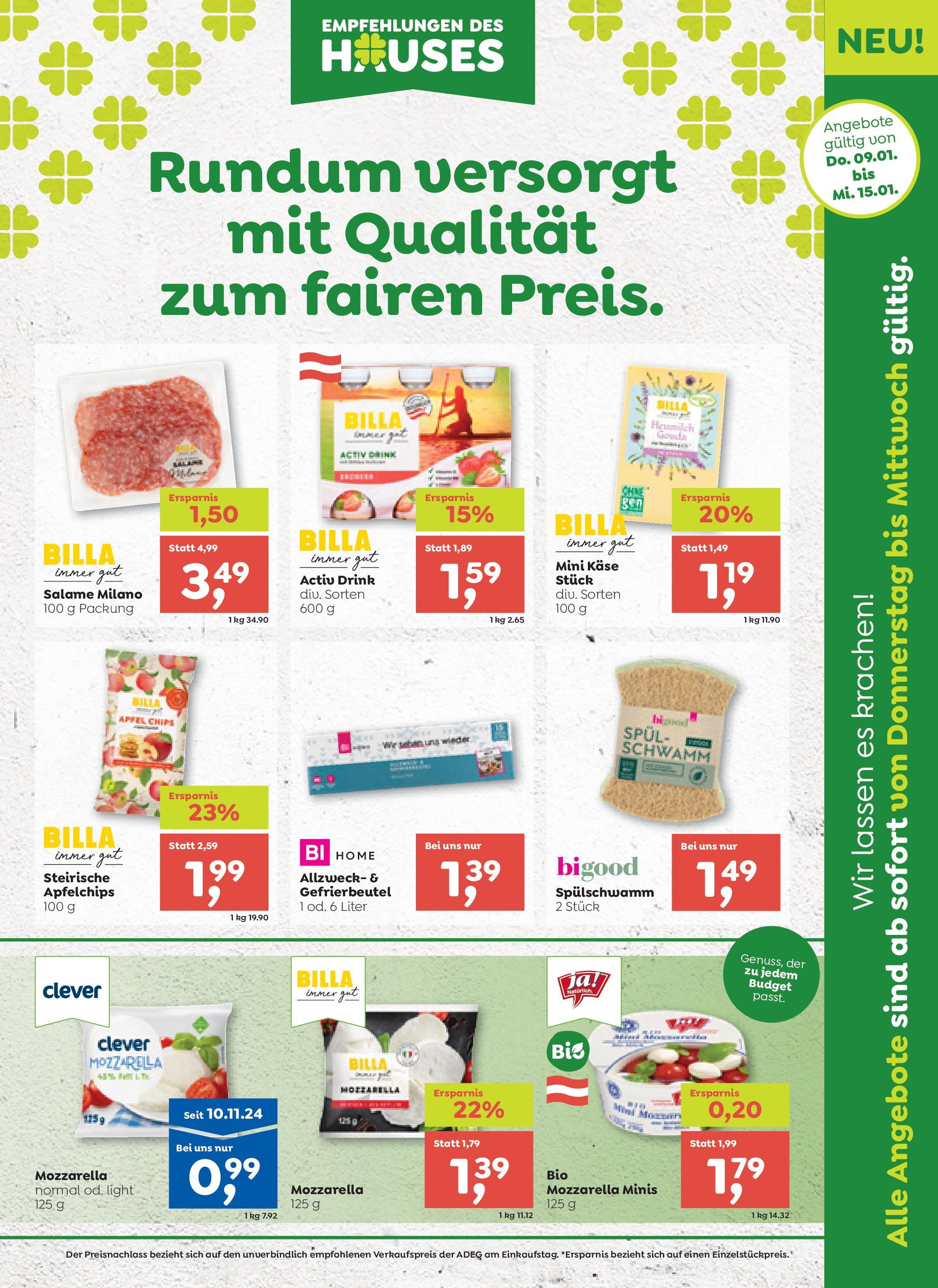 ADEG Angebote von 09.01.2025 - Aktuelle Angebote | Seite: 11 | Produkte: Chips, Käse, Äpfel