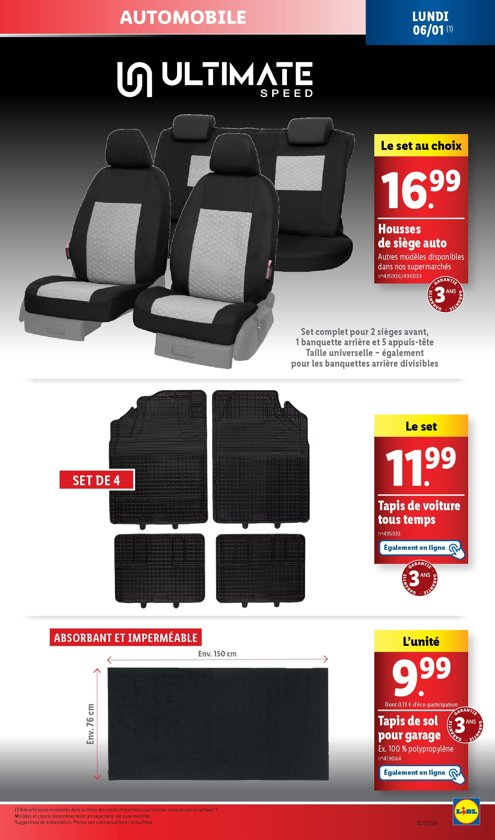 Catalogue LIDL du 01/01/2025 | Promo prospectus en ligne | Page: 57 | Produits: Tapis, Siège auto