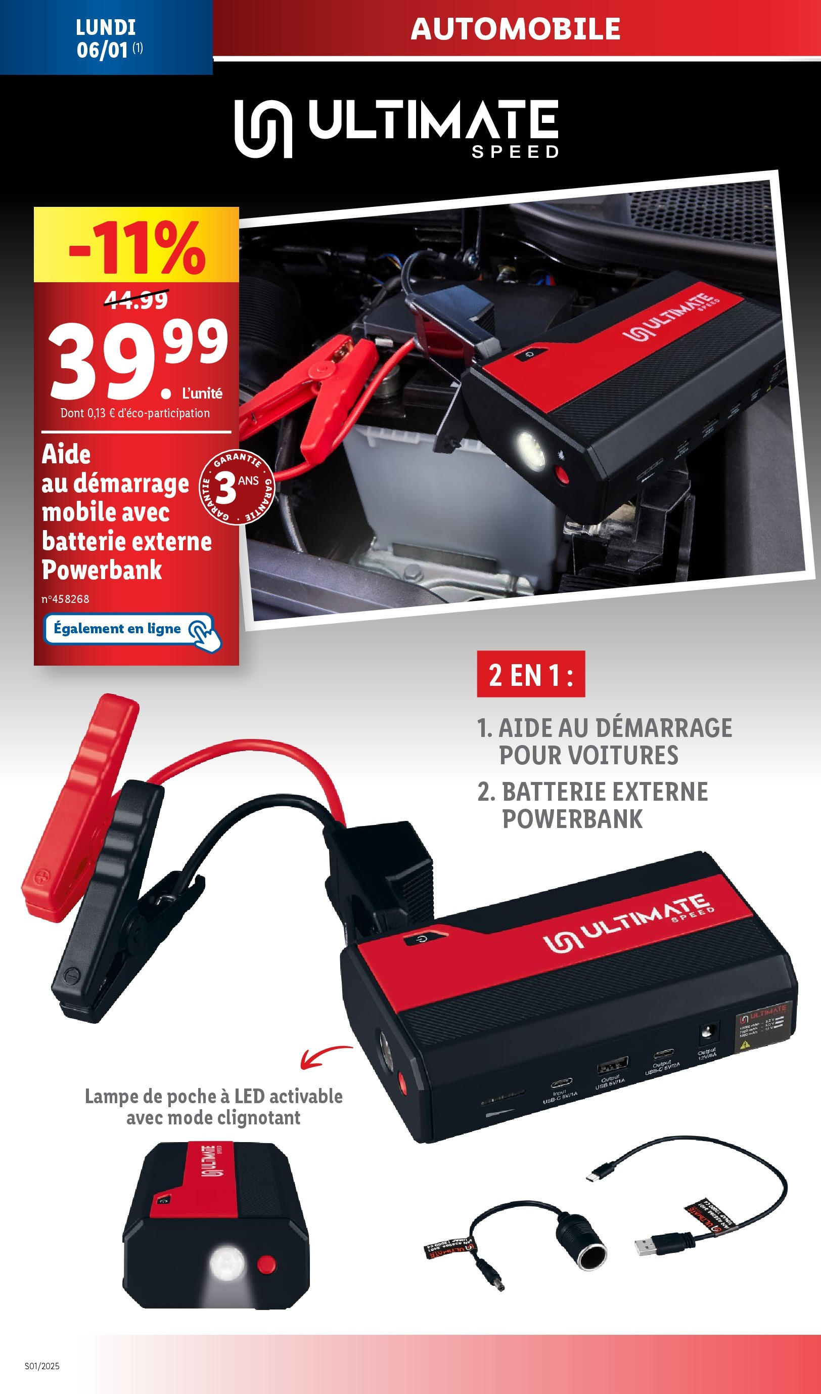 Catalogue LIDL du 01/01/2025 | Promo prospectus en ligne | Page: 62 | Produits: USB, Batterie, Lampe