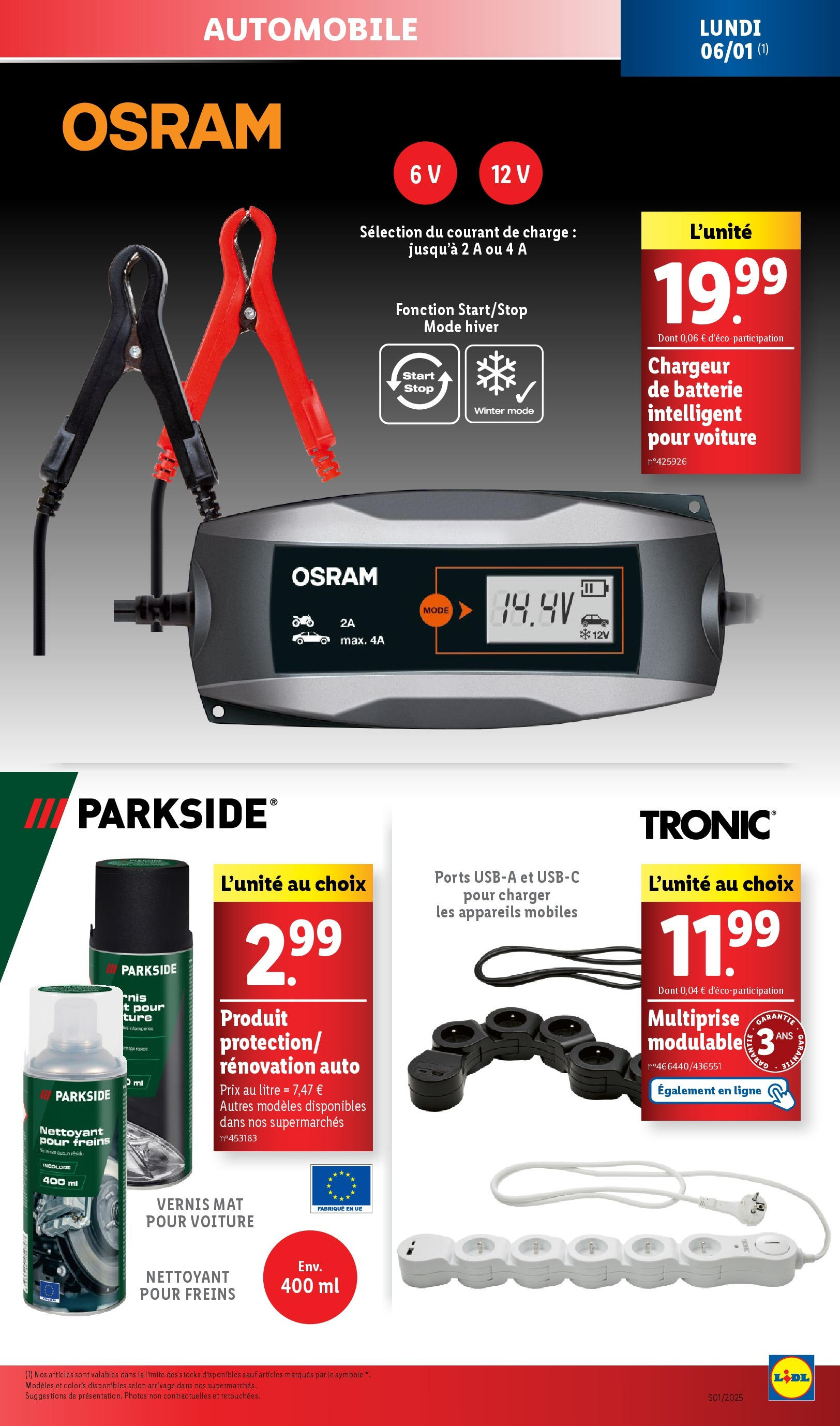 Catalogue LIDL du 01/01/2025 | Promo prospectus en ligne | Page: 63 | Produits: Batterie