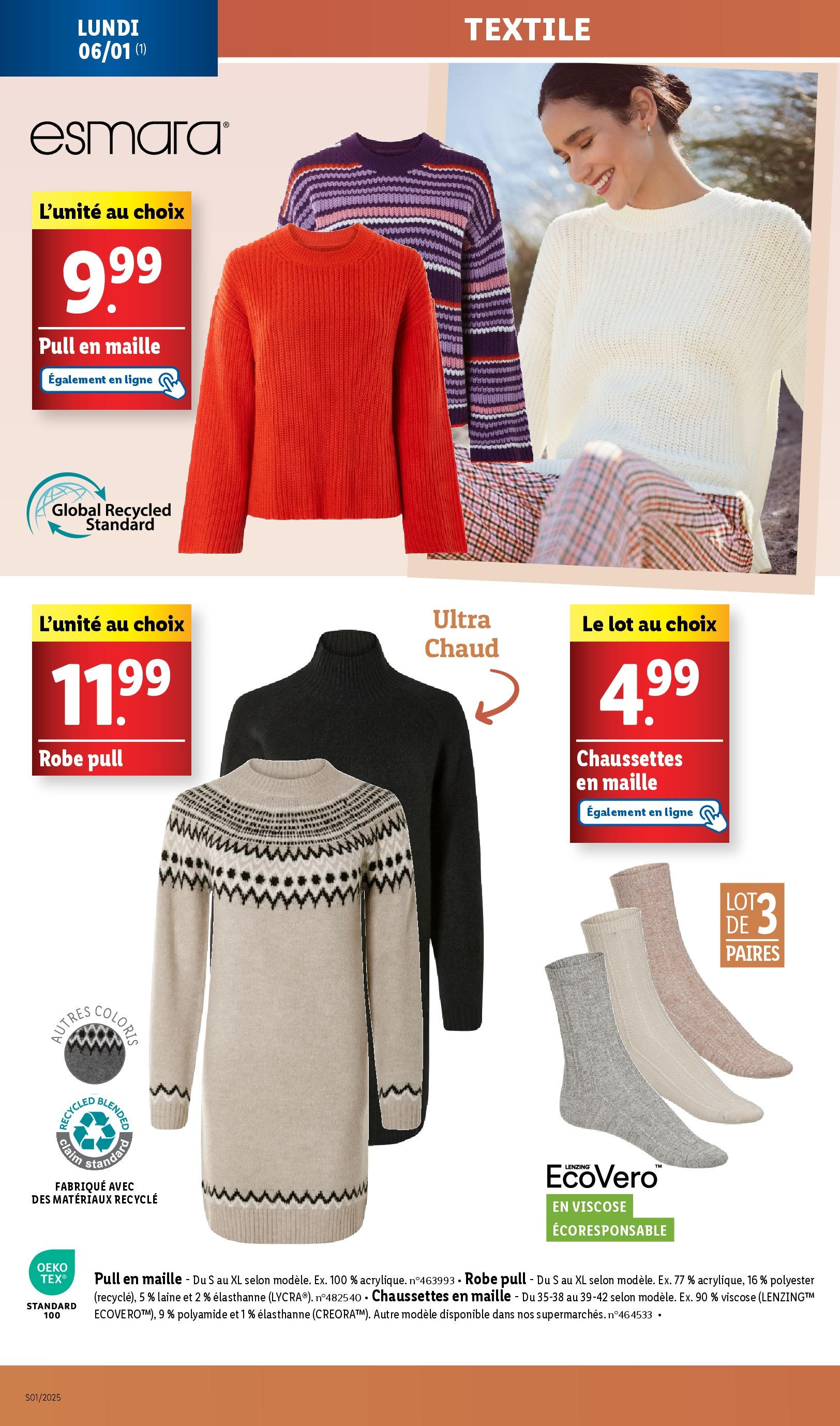 Catalogue LIDL du 01/01/2025 | Promo prospectus en ligne | Page: 68 | Produits: Robe, Pull