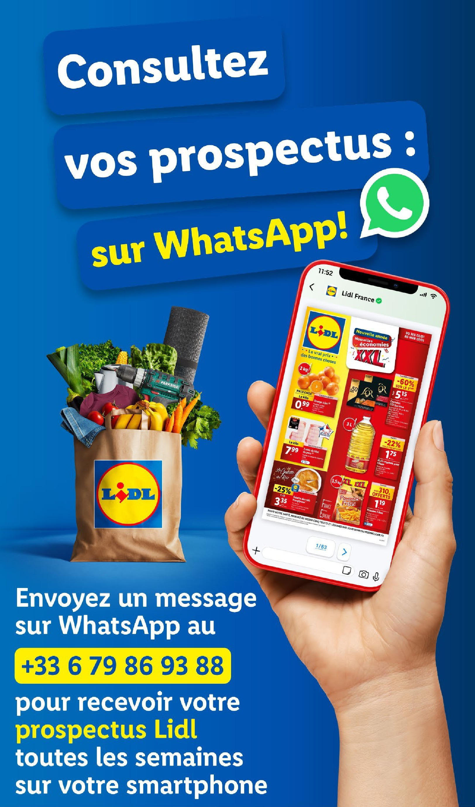 Catalogue LIDL du 01/01/2025 | Promo prospectus en ligne | Page: 79 | Produits: Smartphone, Orange, Frites, Pommes