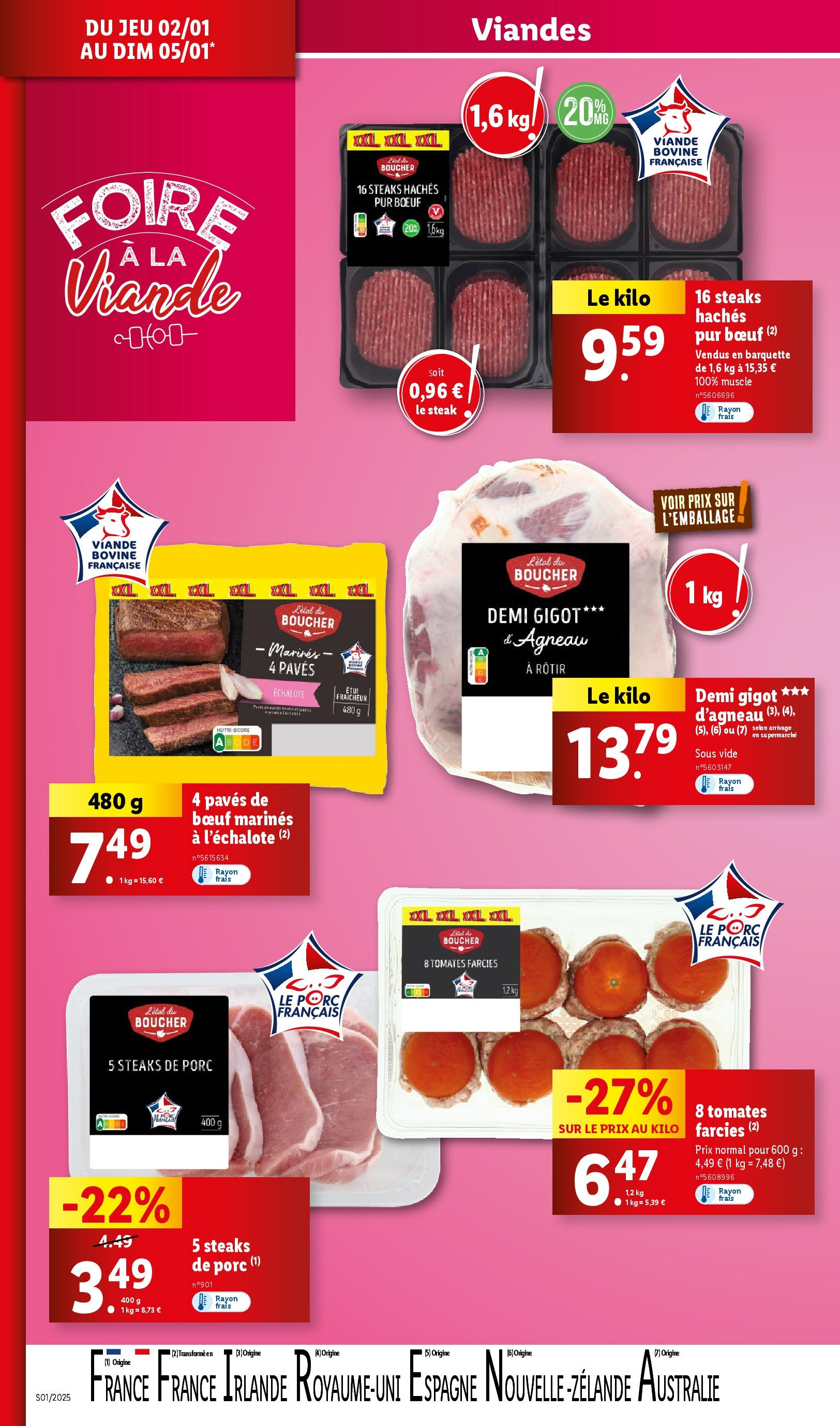 Catalogue LIDL du 01/01/2025 | Promo prospectus en ligne | Page: 4 | Produits: Étui, Échalote, Agneau, Viande