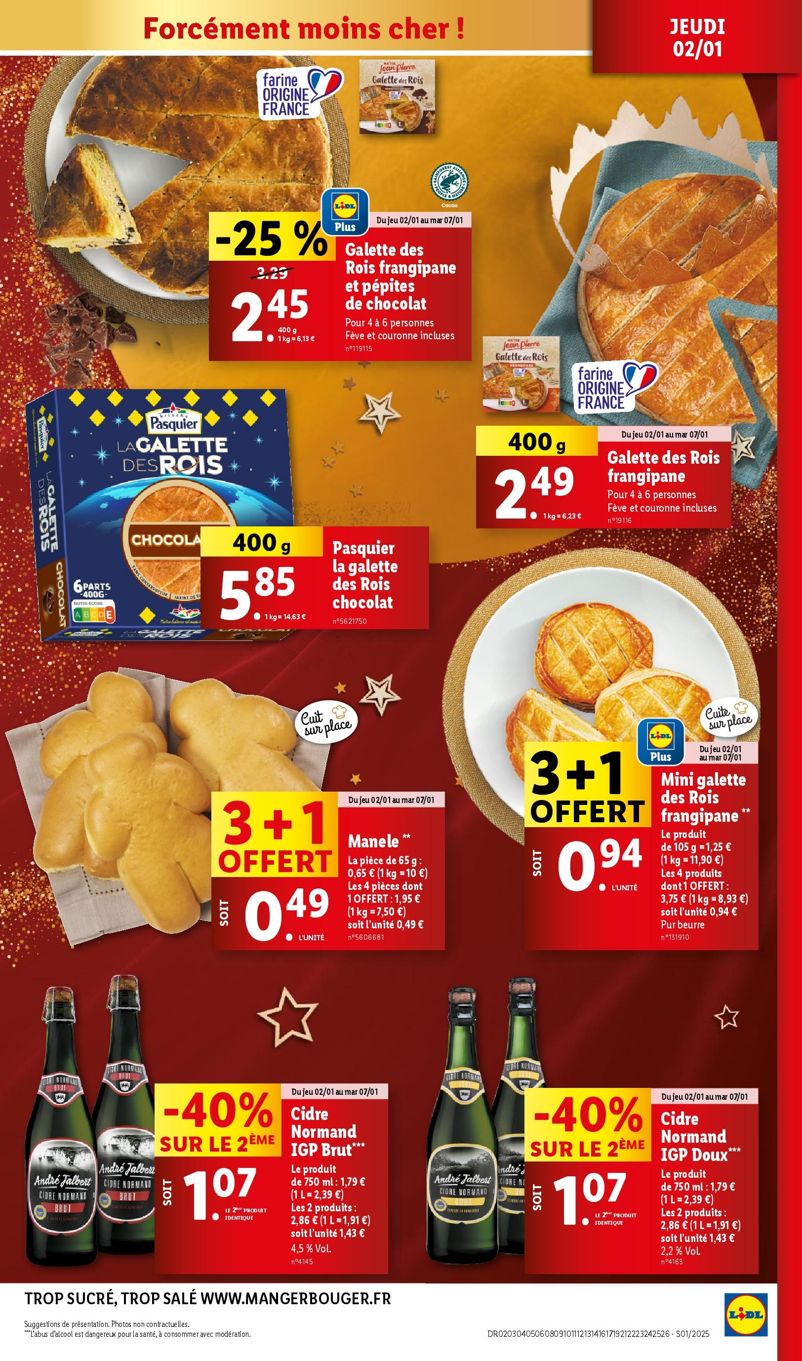 Catalogue LIDL du 01/01/2025 | Promo prospectus en ligne | Page: 11 | Produits: Fève, Cidre, Beurre, Chocolat