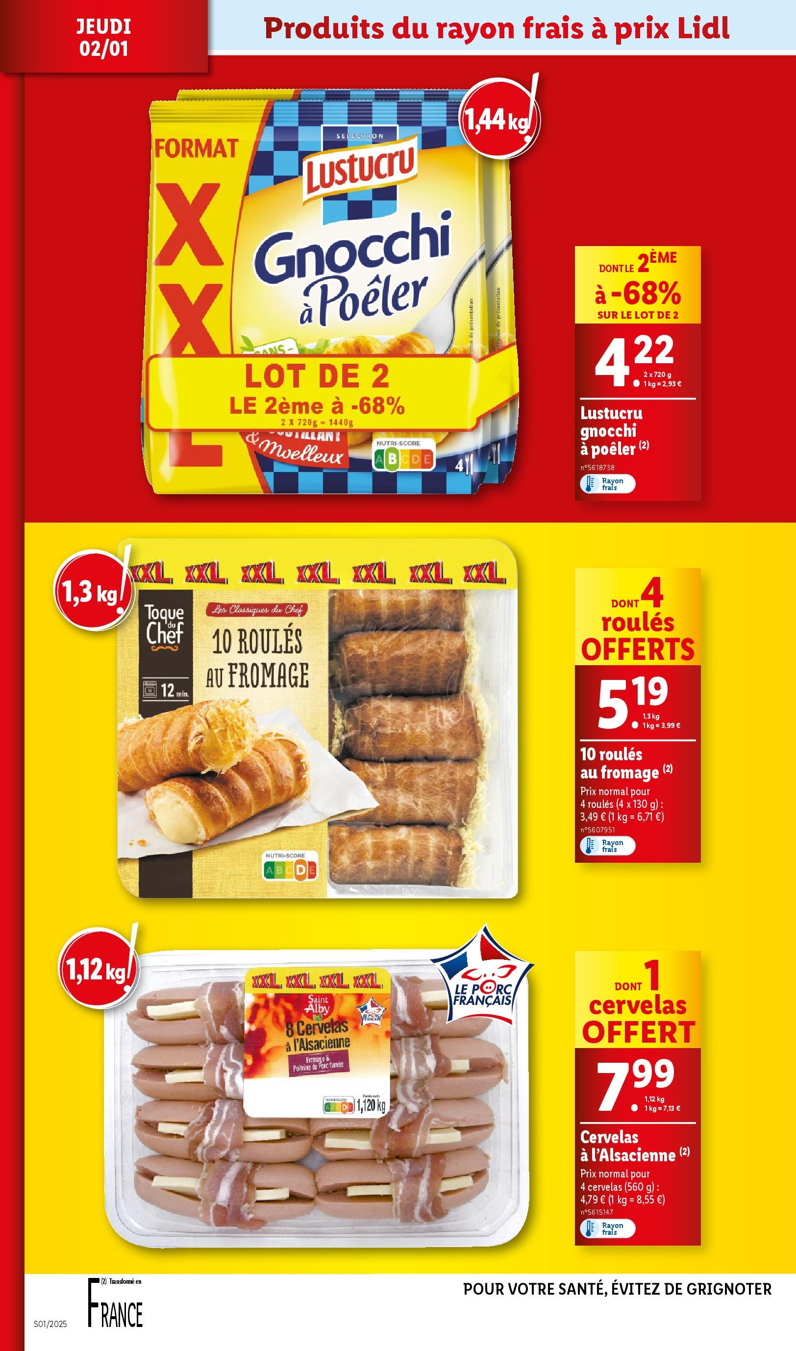 Catalogue LIDL du 01/01/2025 | Promo prospectus en ligne | Page: 14 | Produits: Poitrine de porc, Fromage, Porc