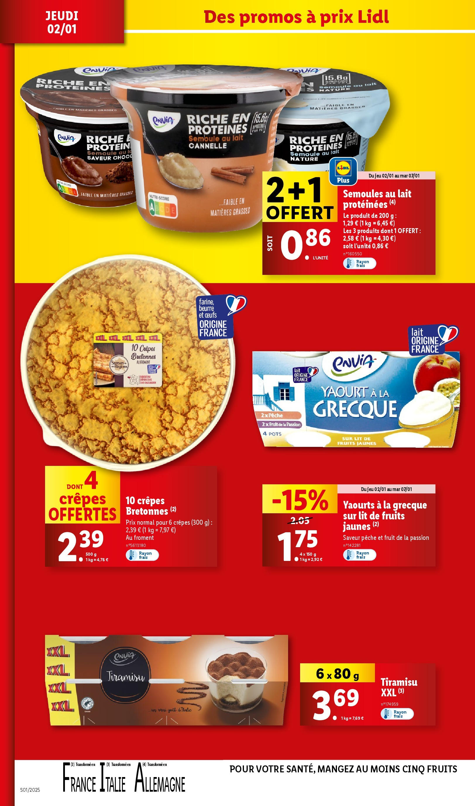 Catalogue LIDL du 01/01/2025 | Promo prospectus en ligne | Page: 22 | Produits: Fruit de la passion, Yaourt à La Grecque, Beurre, Yaourt