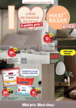 Maxi Bazar LINGE DE MAISON : DU STYLE à petits prix ! - au 26.01.2025