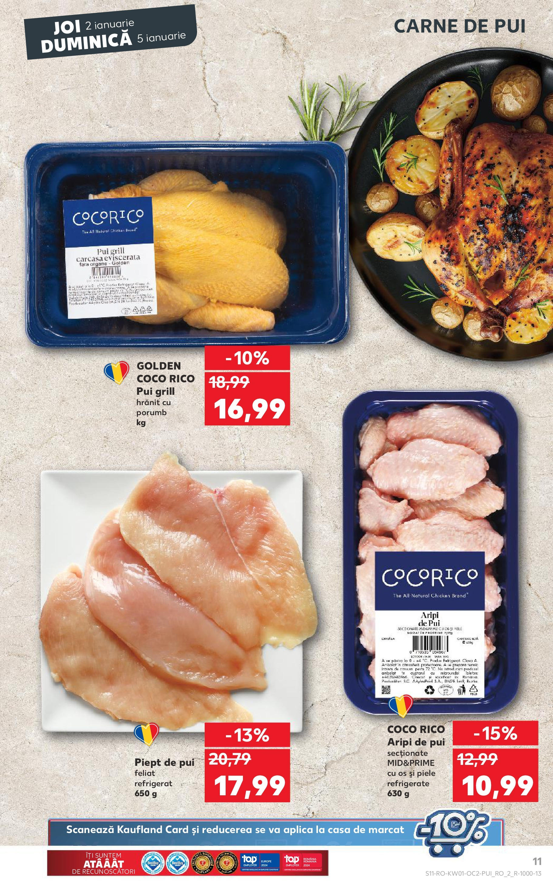 Catalog Kaufland - Bucureşti 02.01.2025 - Revista si Oferta | Pagină: 11 | Produse: Carcasă, Grill, Carne De Pui, Porumb