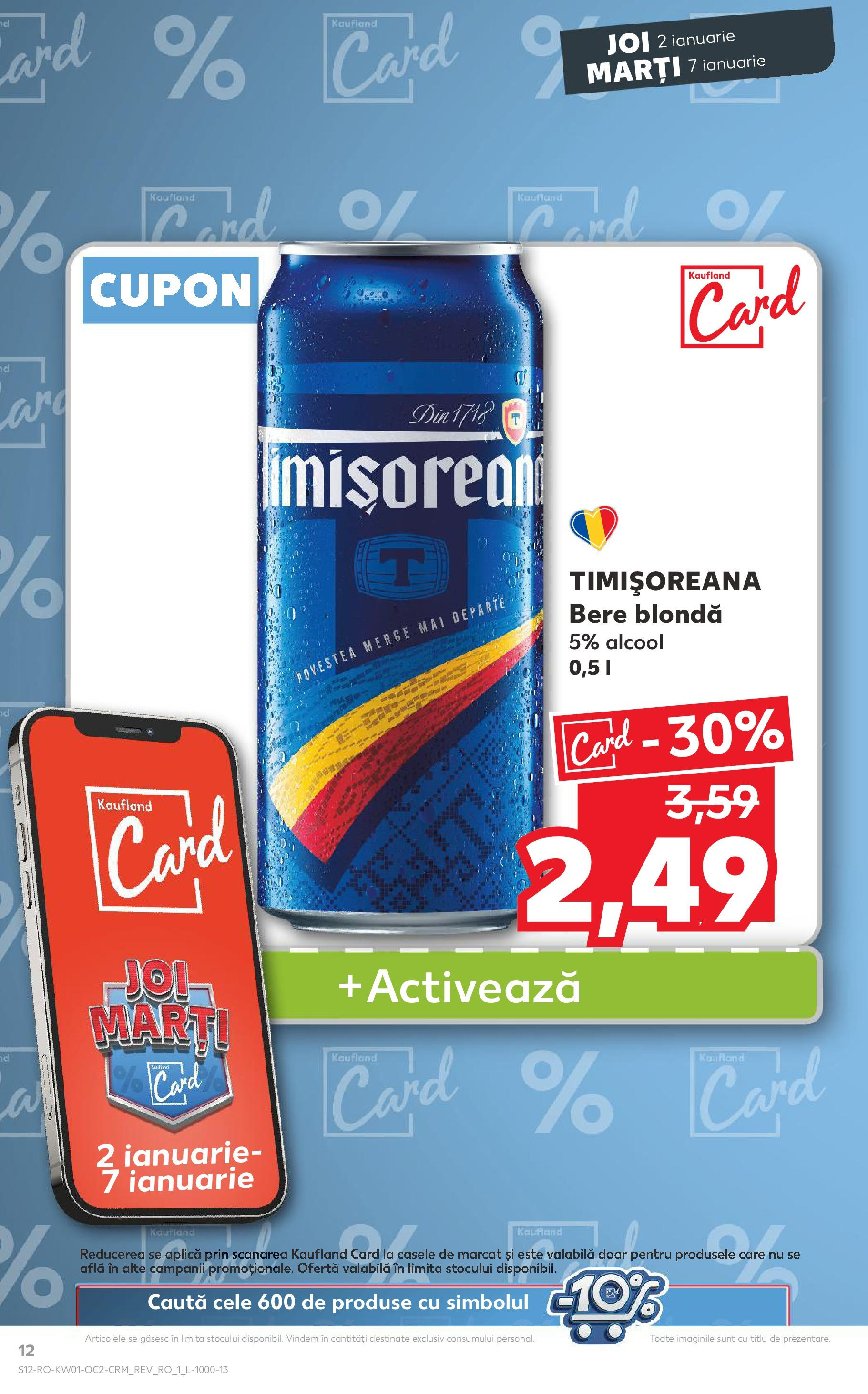 Catalog Kaufland - Bucureşti 02.01.2025 - Revista si Oferta | Pagină: 12 | Produse: Bere