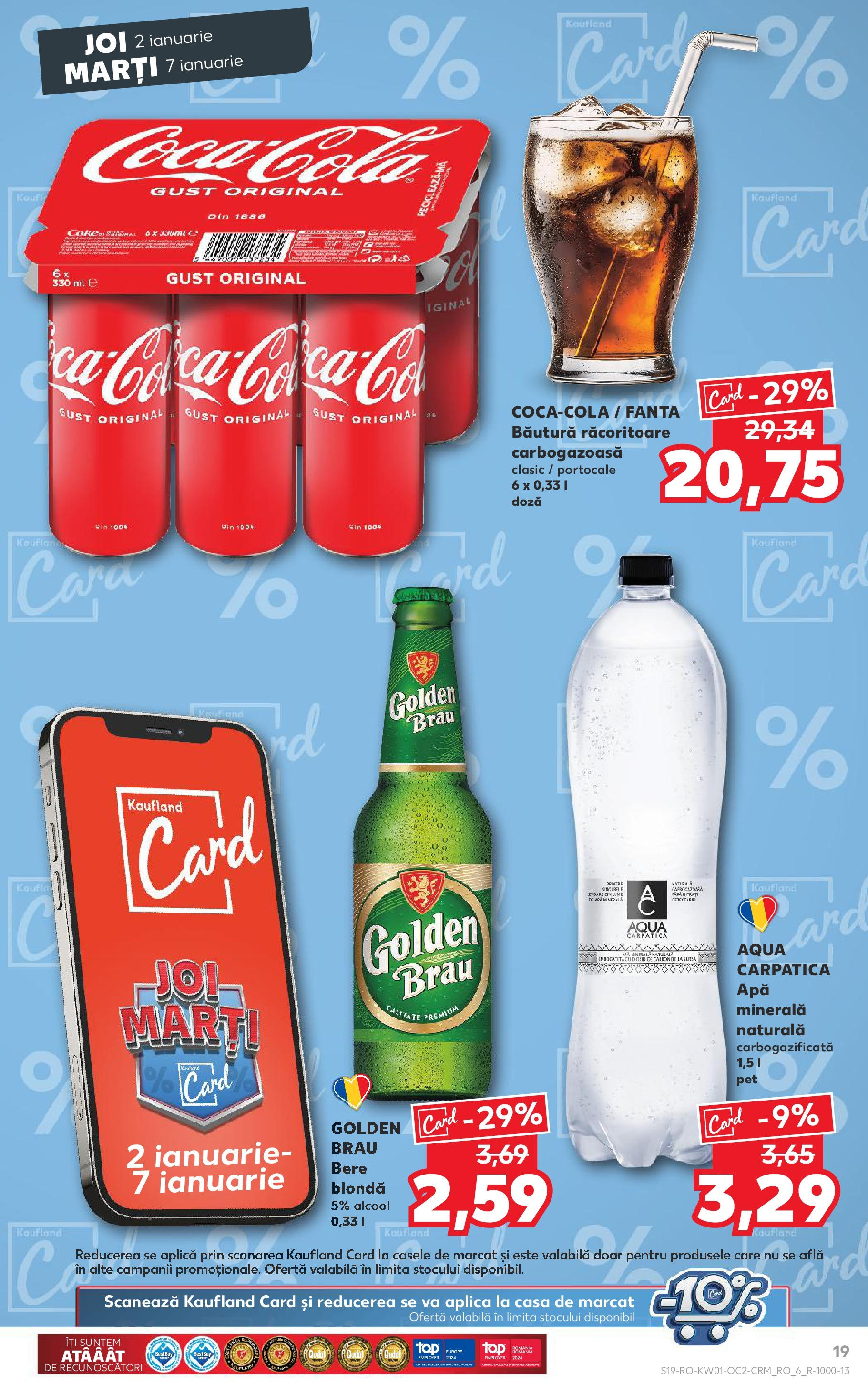 Catalog Kaufland - Bucureşti 02.01.2025 - Revista si Oferta | Pagină: 19 | Produse: Bere, Portocale, Gin